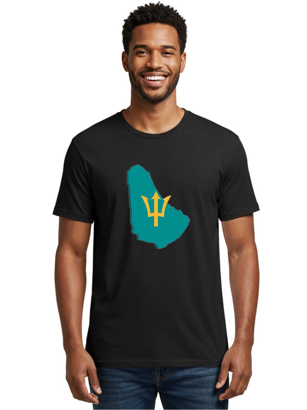 Barbados-Trident Men'S Graphic Tee, 100% Cotton, Comfortable Casual Summer Wear, Machine Washable, Vintage Camera, Old Camera, Antique Camera, Black Camera, Classic Photography, Photography Equipment, Nostalgic Device, Film Camera, Camera Art Bal754