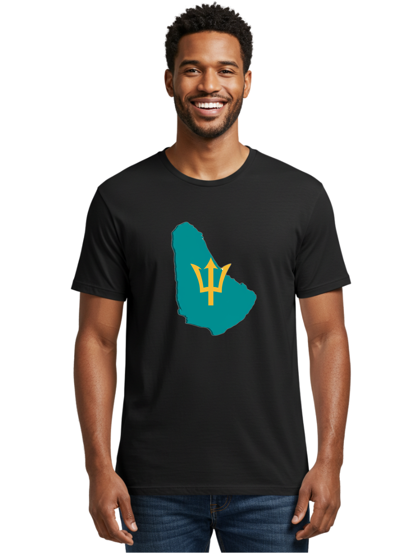 Barbados-Trident Men'S Graphic Tee, 100% Cotton, Comfortable Casual Summer Wear, Machine Washable, Vintage Camera, Old Camera, Antique Camera, Black Camera, Classic Photography, Photography Equipment, Nostalgic Device, Film Camera, Camera Art Bal754