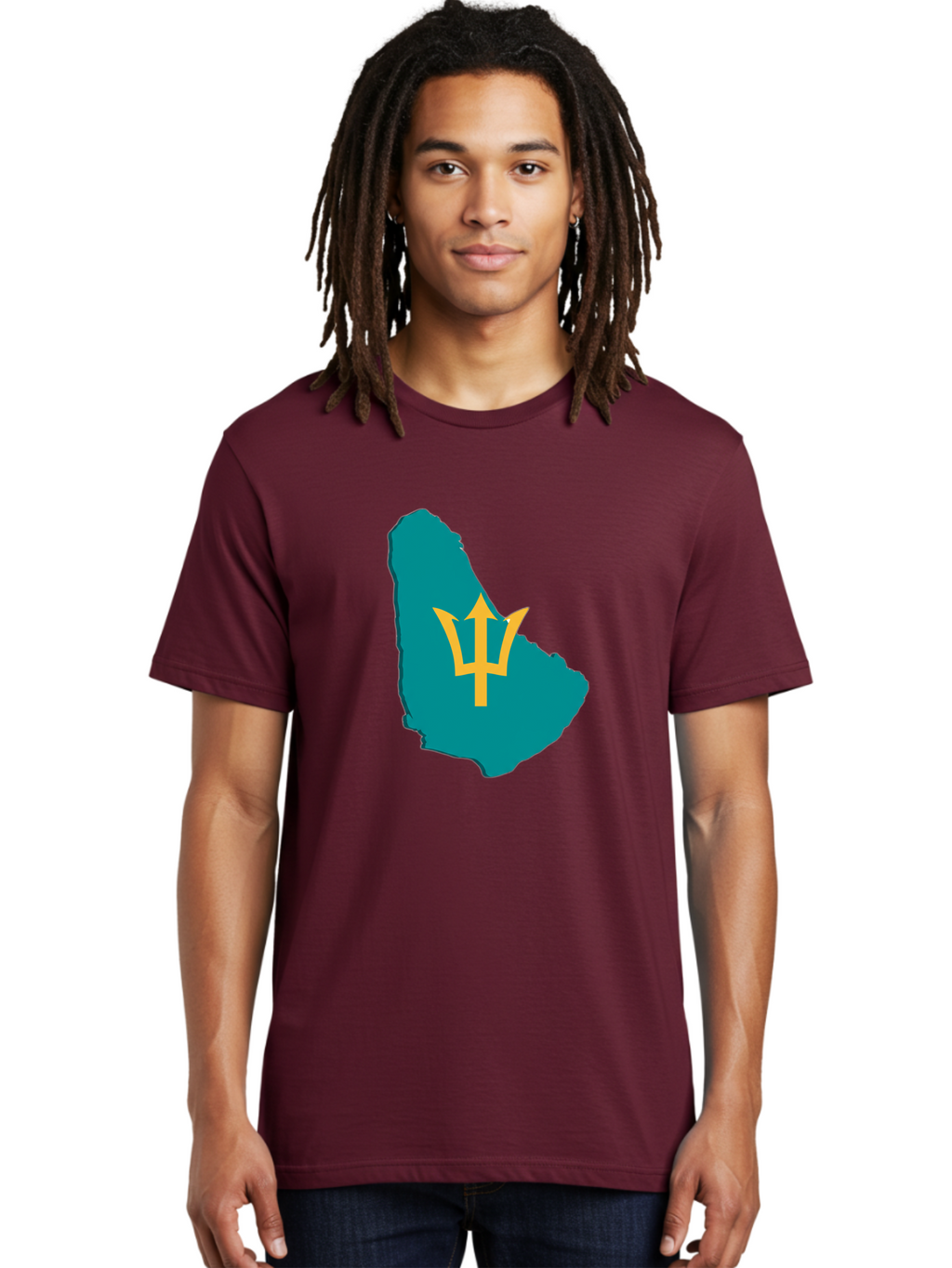 Barbados-Trident Men'S Graphic Tee, 100% Cotton, Comfortable Casual Summer Wear, Machine Washable, Vintage Camera, Old Camera, Antique Camera, Black Camera, Classic Photography, Photography Equipment, Nostalgic Device, Film Camera, Camera Art Bal754
