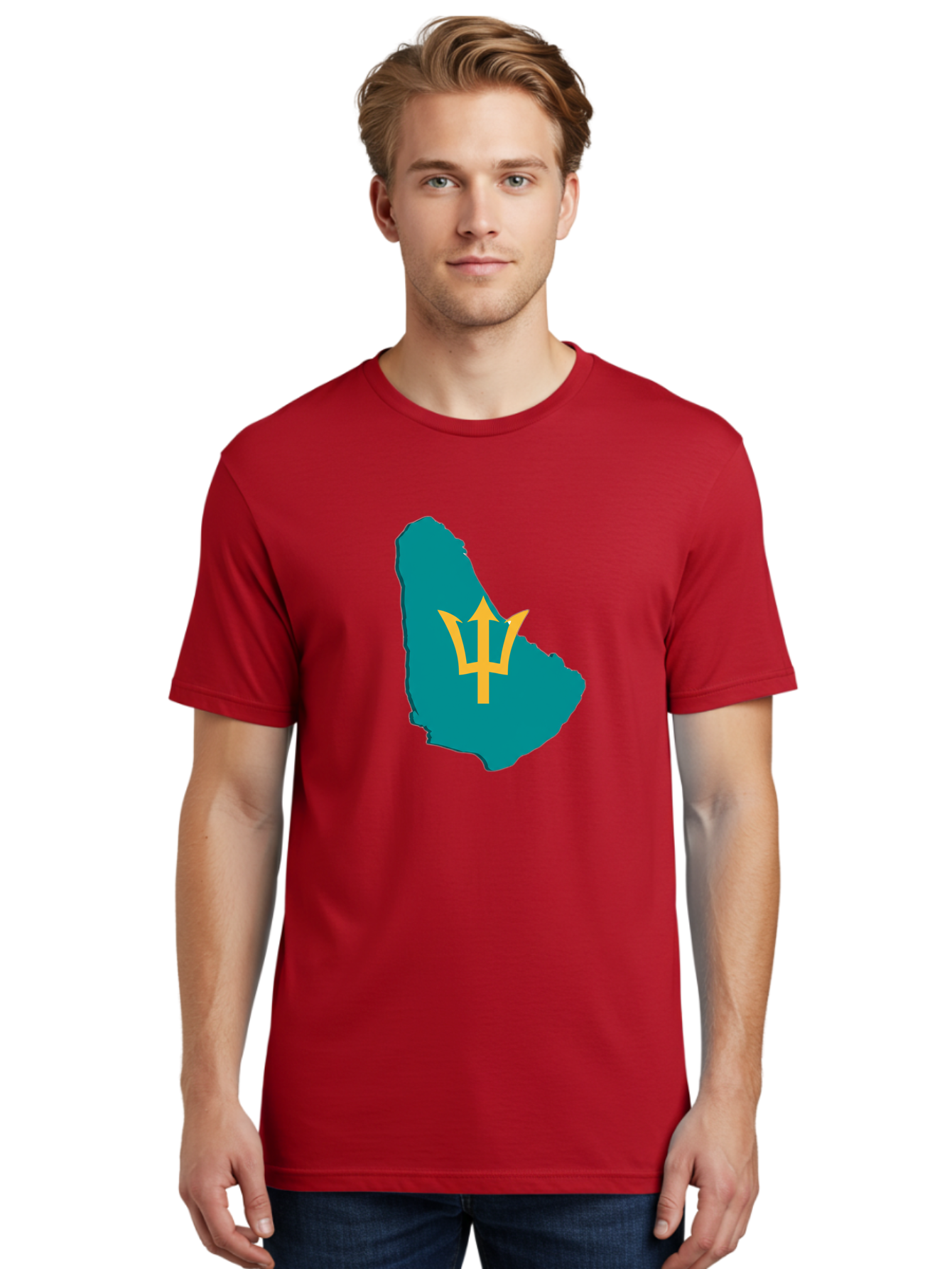 Barbados-Trident Men'S Graphic Tee, 100% Cotton, Comfortable Casual Summer Wear, Machine Washable, Vintage Camera, Old Camera, Antique Camera, Black Camera, Classic Photography, Photography Equipment, Nostalgic Device, Film Camera, Camera Art Bal754
