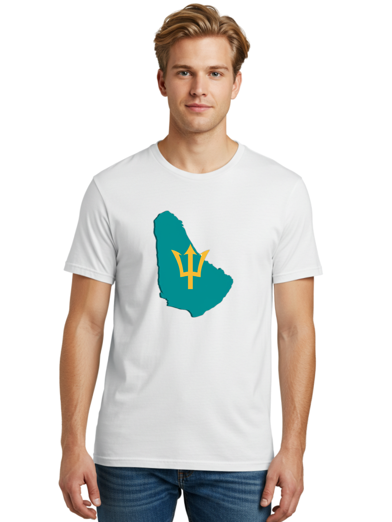 Barbados-Trident Men'S Graphic Tee, 100% Cotton, Comfortable Casual Summer Wear, Machine Washable, Vintage Camera, Old Camera, Antique Camera, Black Camera, Classic Photography, Photography Equipment, Nostalgic Device, Film Camera, Camera Art Bal754
