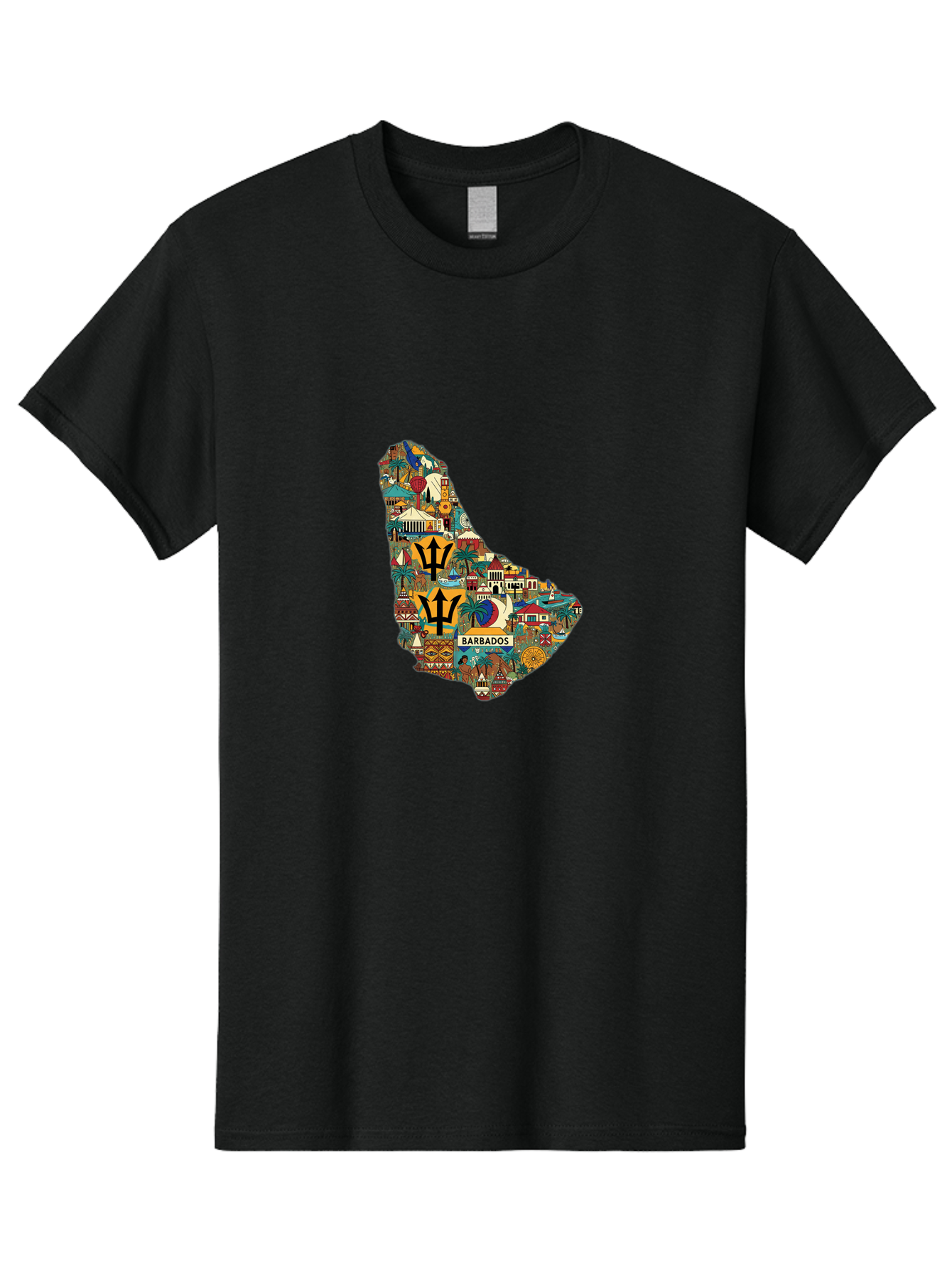 Barbados Men'S Graphic Tee, 100% Cotton, Comfortable Casual Summer Wear, Machine Washable, Vintage Camera, Old Camera, Antique Camera, Black Camera, Classic Photography, Photography Equipment, Nostalgic Device, Film Camera, Camera Art Bal755