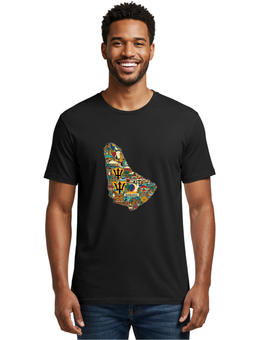 Barbados Men'S Graphic Tee, 100% Cotton, Comfortable Casual Summer Wear, Machine Washable, Vintage Camera, Old Camera, Antique Camera, Black Camera, Classic Photography, Photography Equipment, Nostalgic Device, Film Camera, Camera Art Bal755