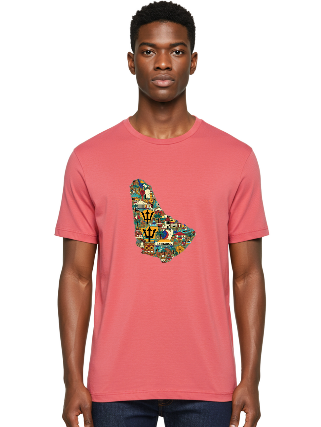 Barbados Men'S Graphic Tee, 100% Cotton, Comfortable Casual Summer Wear, Machine Washable, Vintage Camera, Old Camera, Antique Camera, Black Camera, Classic Photography, Photography Equipment, Nostalgic Device, Film Camera, Camera Art Bal755