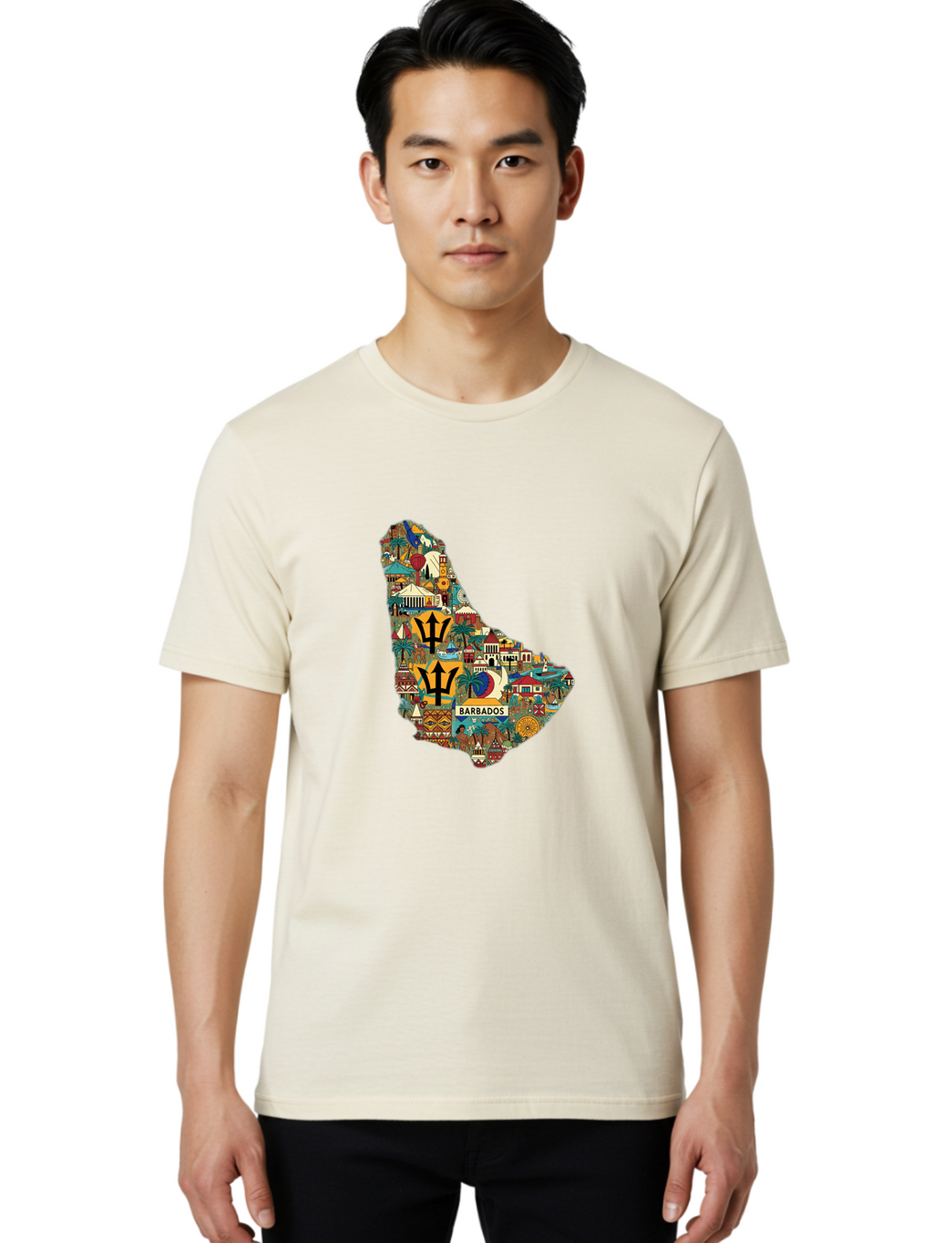 Barbados Men'S Graphic Tee, 100% Cotton, Comfortable Casual Summer Wear, Machine Washable, Vintage Camera, Old Camera, Antique Camera, Black Camera, Classic Photography, Photography Equipment, Nostalgic Device, Film Camera, Camera Art Bal755