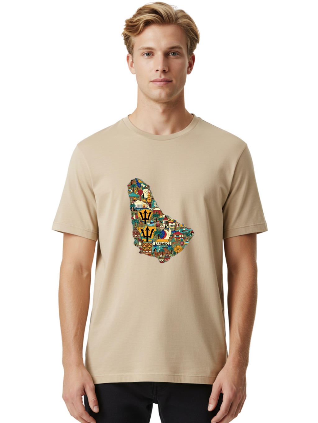 Barbados Men'S Graphic Tee, 100% Cotton, Comfortable Casual Summer Wear, Machine Washable, Vintage Camera, Old Camera, Antique Camera, Black Camera, Classic Photography, Photography Equipment, Nostalgic Device, Film Camera, Camera Art Bal755