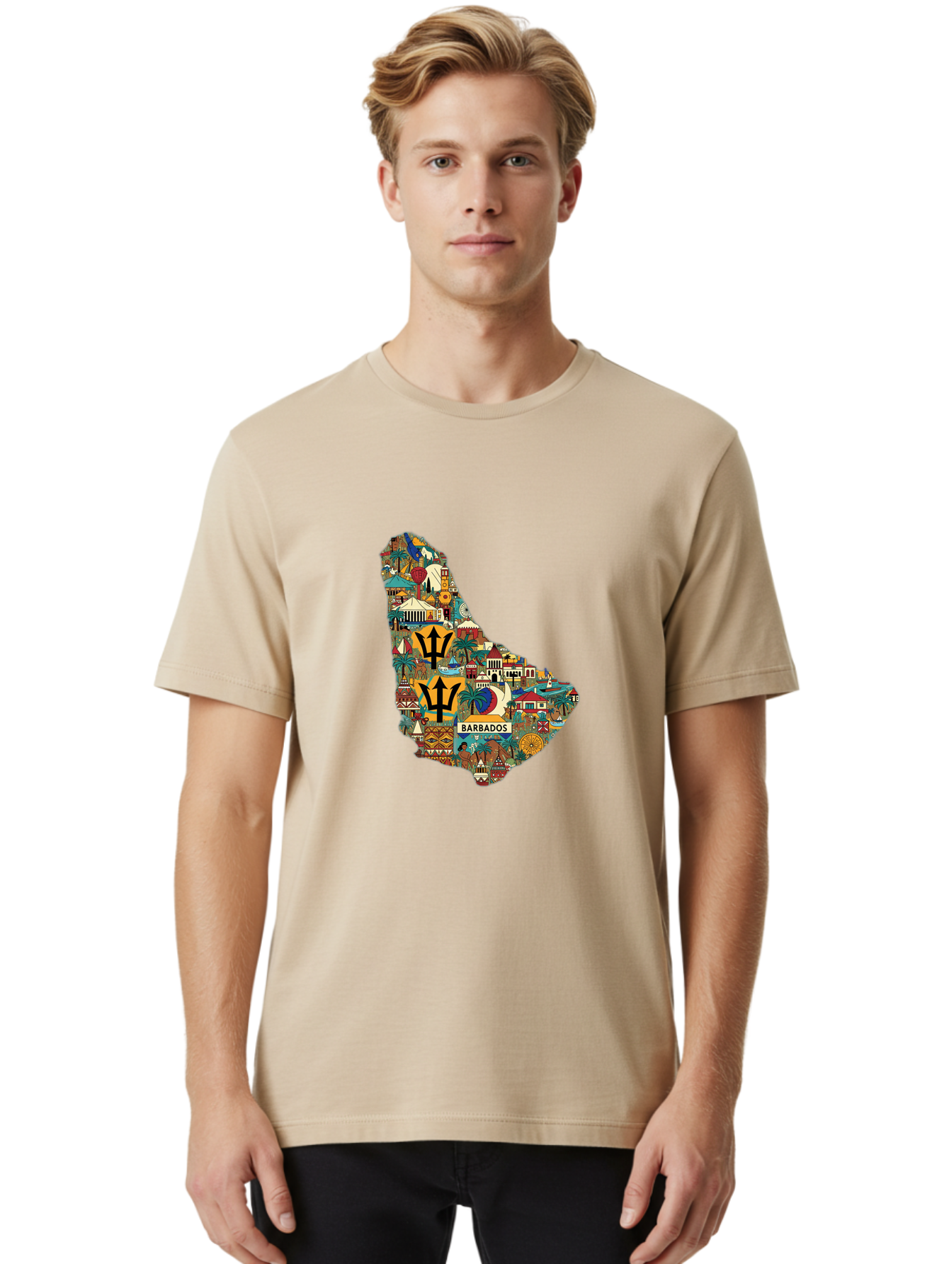 Barbados Men'S Graphic Tee, 100% Cotton, Comfortable Casual Summer Wear, Machine Washable, Vintage Camera, Old Camera, Antique Camera, Black Camera, Classic Photography, Photography Equipment, Nostalgic Device, Film Camera, Camera Art Bal755
