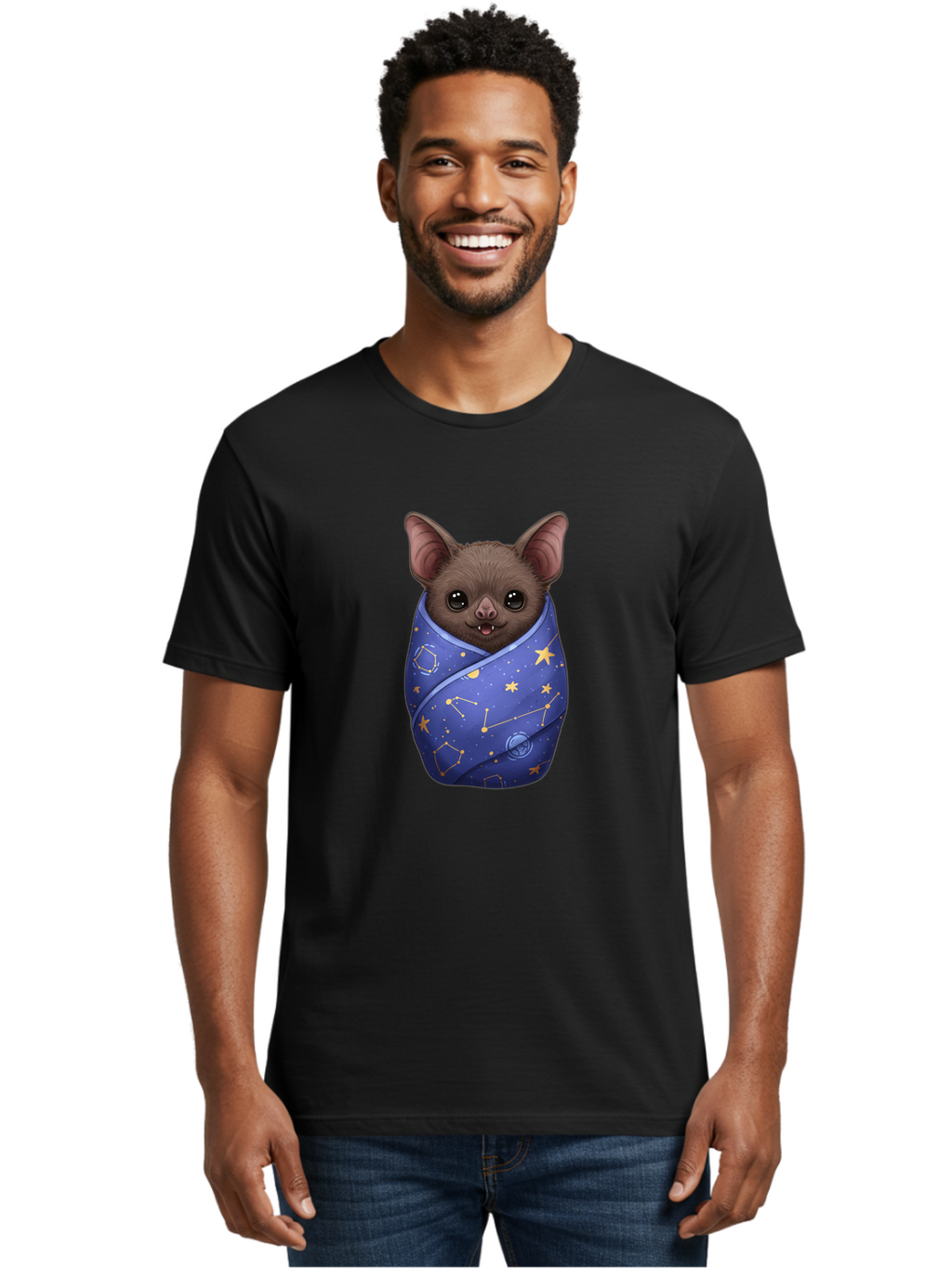 Bat-Constellation-Baby-Blanket Men'S Graphic Tee, 100% Cotton, Comfortable Casual Summer Wear, Machine Washable, Vintage Camera, Old Camera, Antique Camera, Black Camera, Classic Photography, Photography Equipment, Nostalgic Device, Bal760