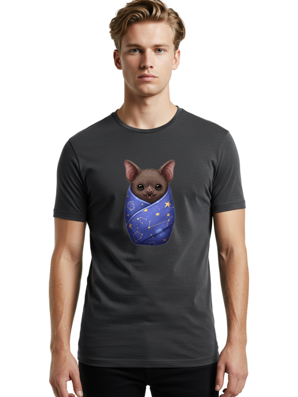 Bat-Constellation-Baby-Blanket Men'S Graphic Tee, 100% Cotton, Comfortable Casual Summer Wear, Machine Washable, Vintage Camera, Old Camera, Antique Camera, Black Camera, Classic Photography, Photography Equipment, Nostalgic Device, Bal760