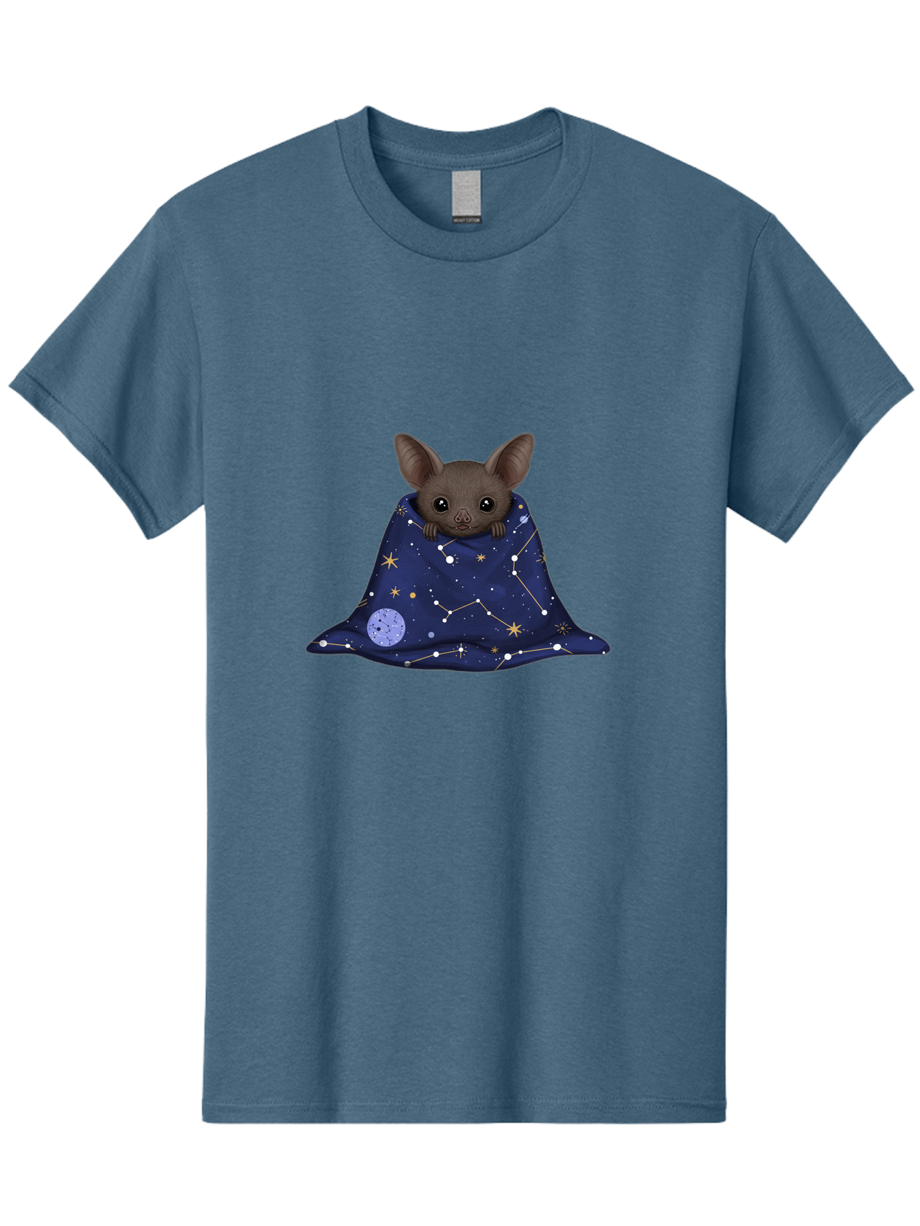 Bat-In-A-Starry-Blanket-1 Men'S Graphic Tee, 100% Cotton, Comfortable Casual Summer Wear, Machine Washable, Vintage Camera, Old Camera, Antique Camera, Black Camera, Classic Photography, Photography Equipment, Nostalgic Device, Film Camera, Bal761