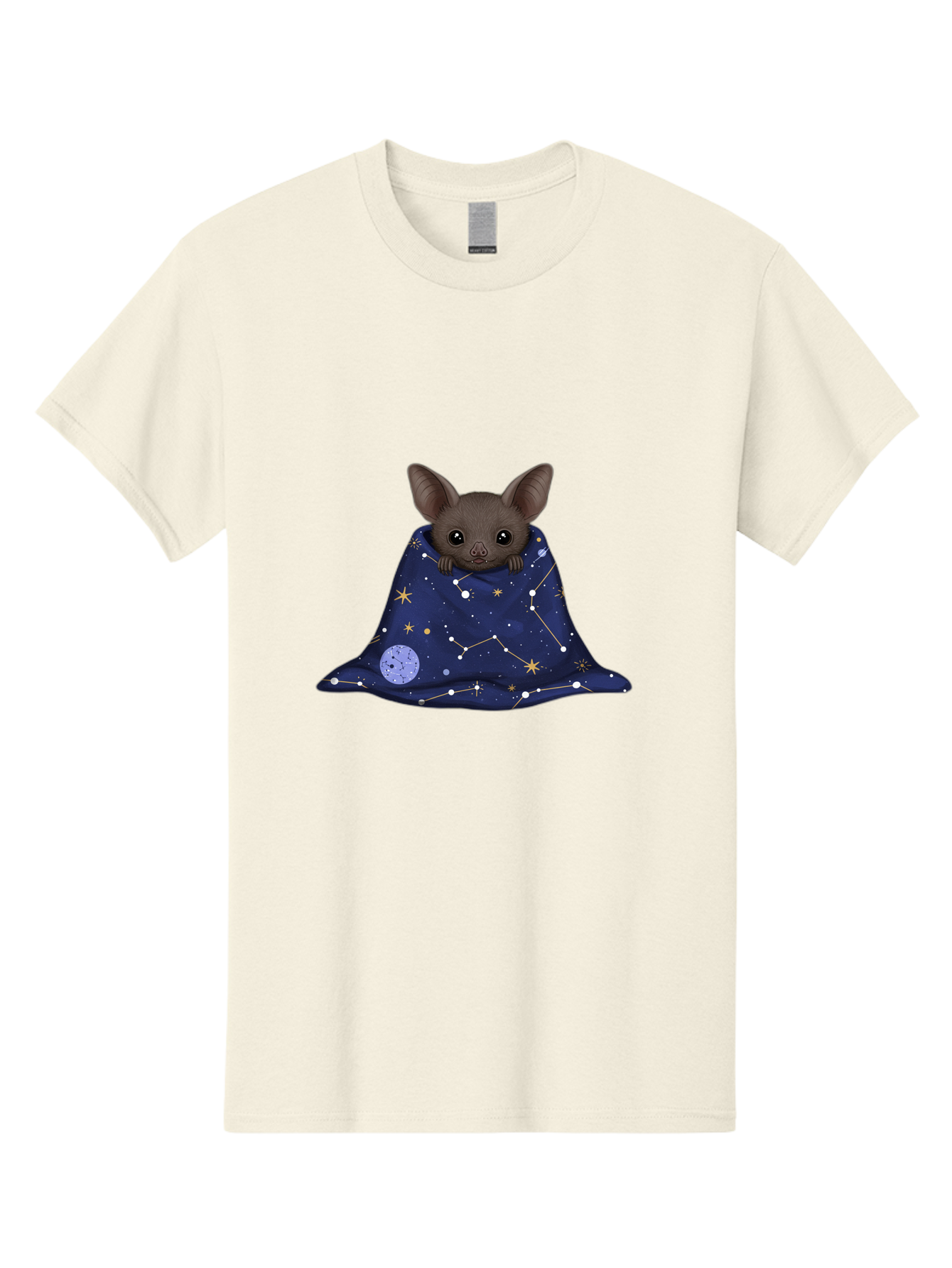 Bat-In-A-Starry-Blanket-1 Men'S Graphic Tee, 100% Cotton, Comfortable Casual Summer Wear, Machine Washable, Vintage Camera, Old Camera, Antique Camera, Black Camera, Classic Photography, Photography Equipment, Nostalgic Device, Film Camera, Bal761