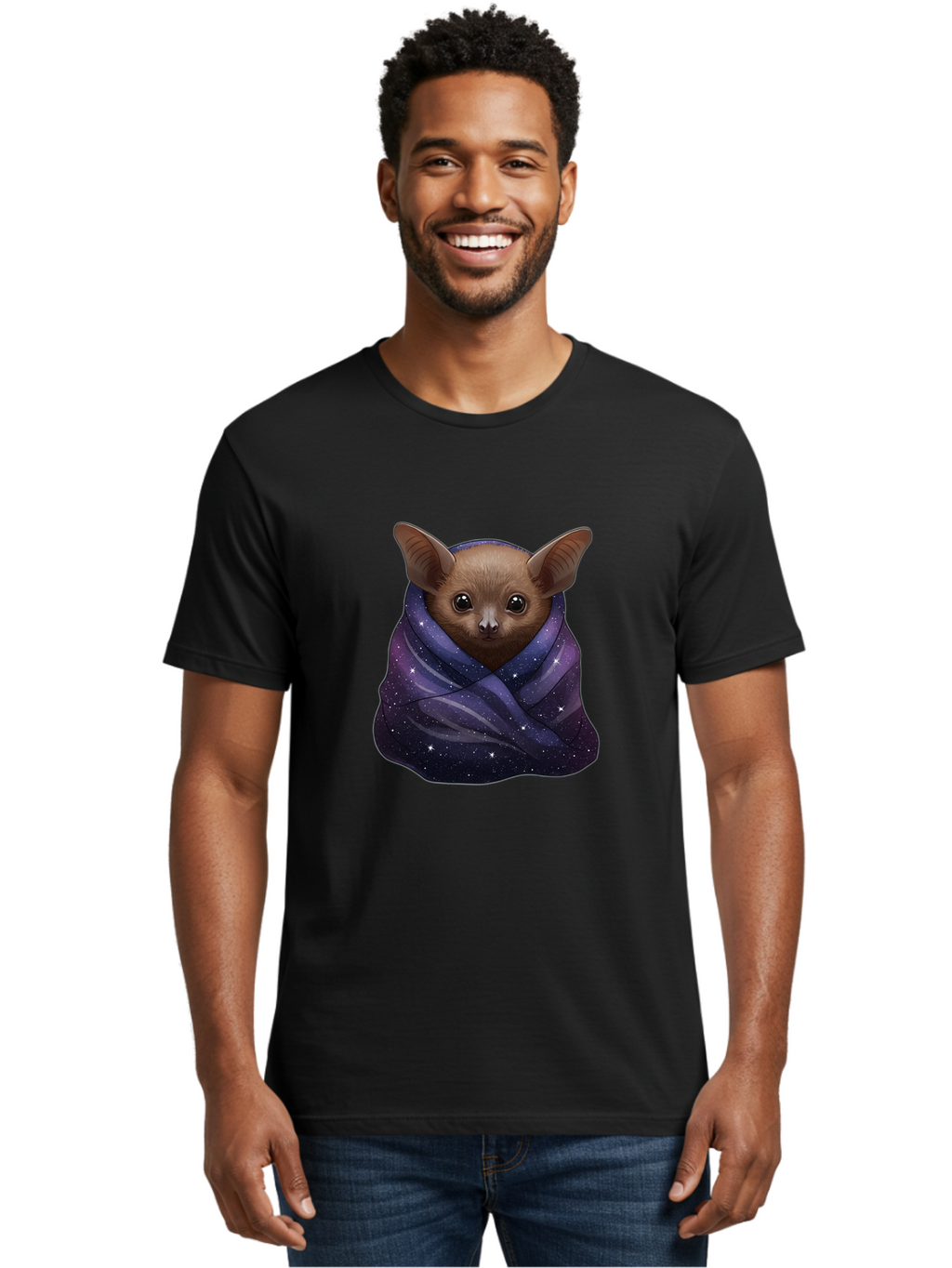 Bat-In-A-Starry-Blanket Men'S Graphic Tee, 100% Cotton, Comfortable Casual Summer Wear, Machine Washable, Vintage Camera, Old Camera, Antique Camera, Black Camera, Classic Photography, Photography Equipment, Nostalgic Device, Film Camera, Bal762