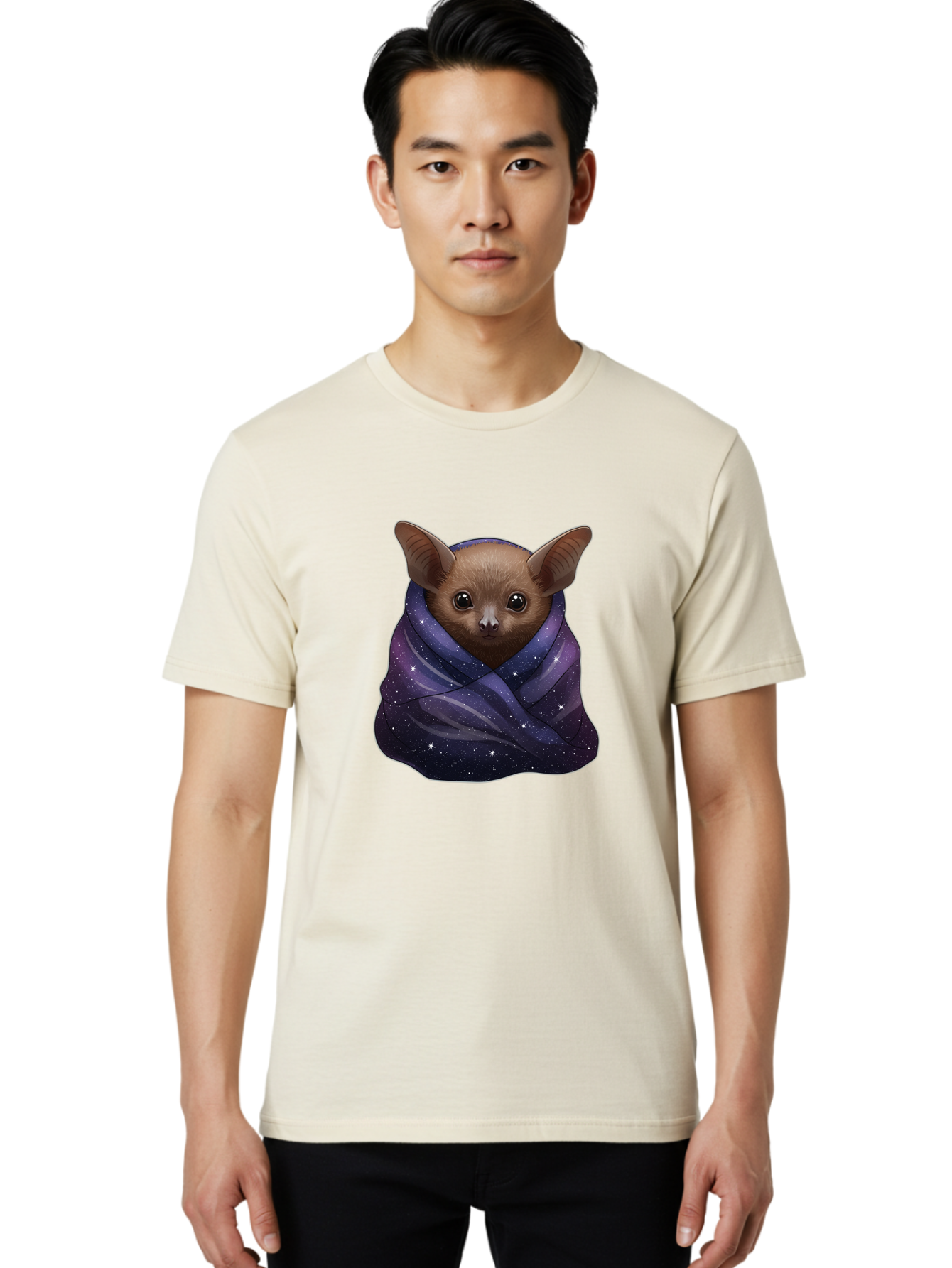 Bat-In-A-Starry-Blanket Men'S Graphic Tee, 100% Cotton, Comfortable Casual Summer Wear, Machine Washable, Vintage Camera, Old Camera, Antique Camera, Black Camera, Classic Photography, Photography Equipment, Nostalgic Device, Film Camera, Bal762
