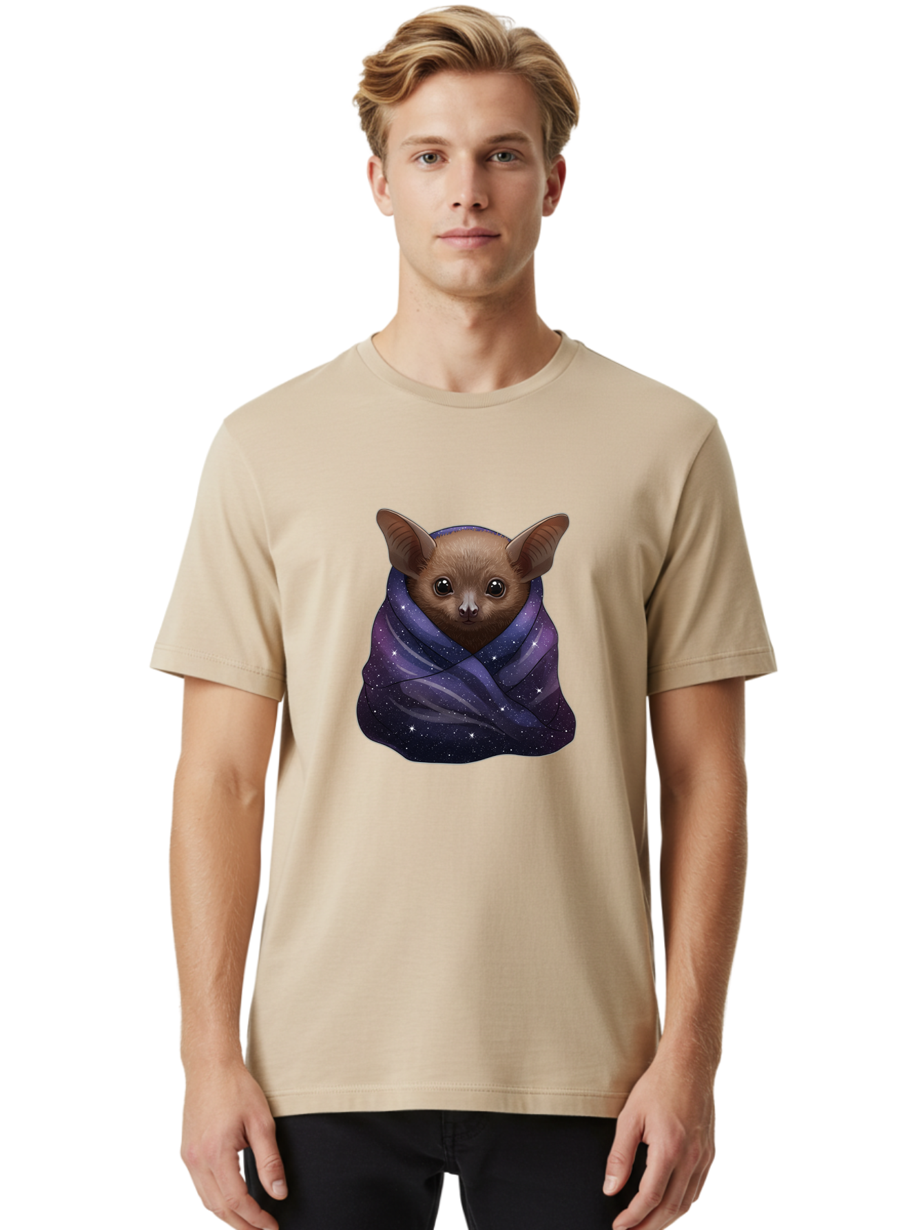 Bat-In-A-Starry-Blanket Men'S Graphic Tee, 100% Cotton, Comfortable Casual Summer Wear, Machine Washable, Vintage Camera, Old Camera, Antique Camera, Black Camera, Classic Photography, Photography Equipment, Nostalgic Device, Film Camera, Bal762