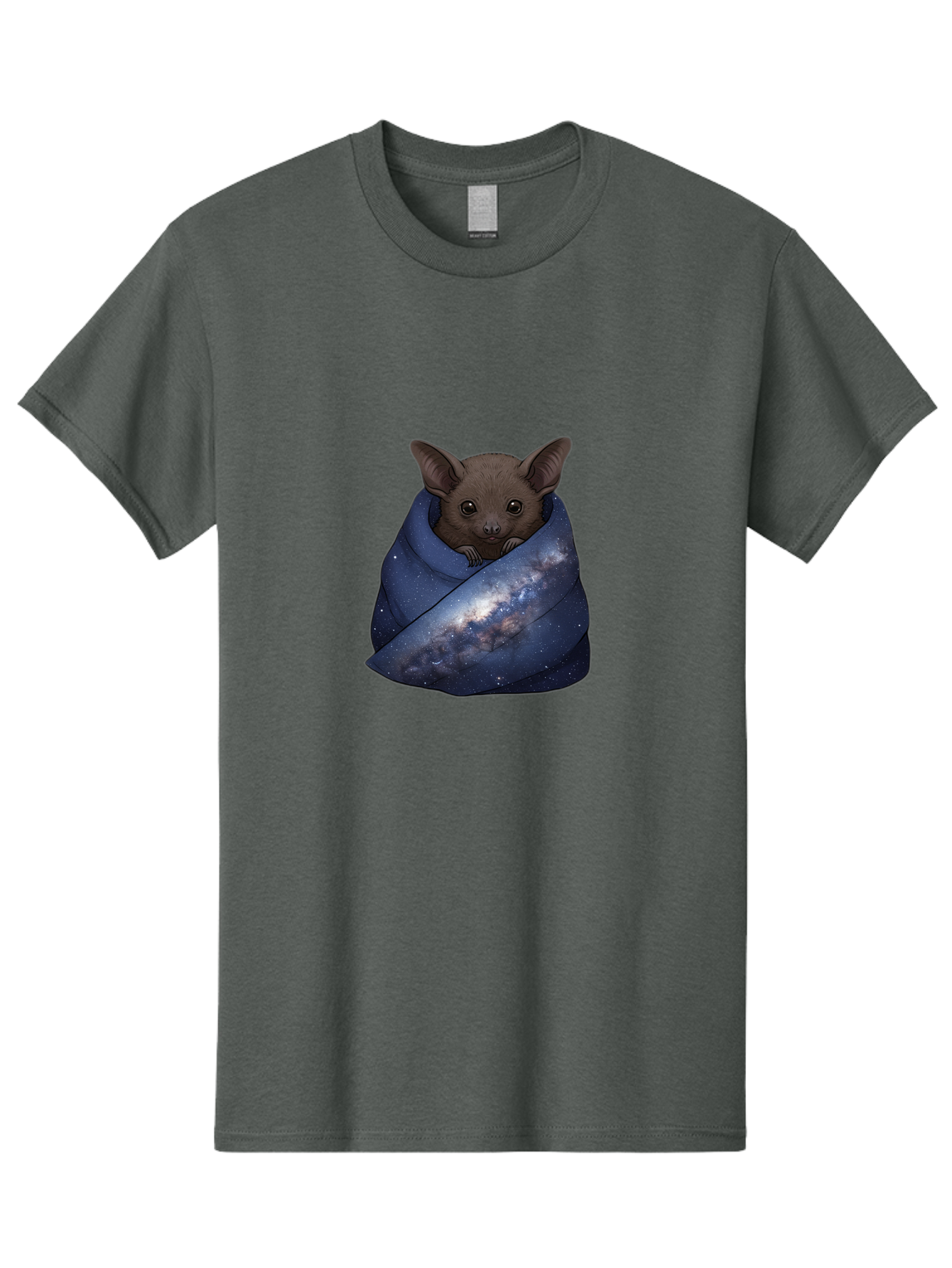 Bat-In-Galaxy-Blanket Men'S Graphic Tee, 100% Cotton, Comfortable Casual Summer Wear, Machine Washable, Vintage Camera, Old Camera, Antique Camera, Black Camera, Classic Photography, Photography Equipment, Nostalgic Device, Film Camera, Bal763