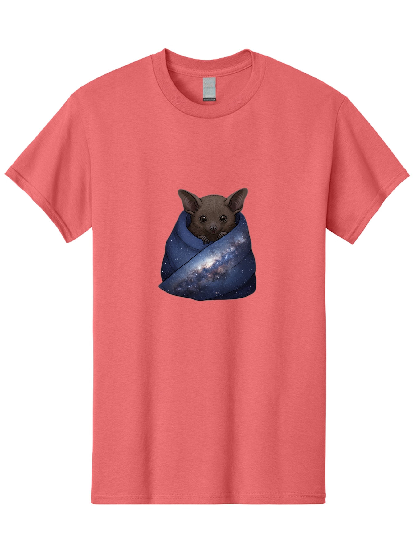 Bat-In-Galaxy-Blanket Men'S Graphic Tee, 100% Cotton, Comfortable Casual Summer Wear, Machine Washable, Vintage Camera, Old Camera, Antique Camera, Black Camera, Classic Photography, Photography Equipment, Nostalgic Device, Film Camera, Bal763
