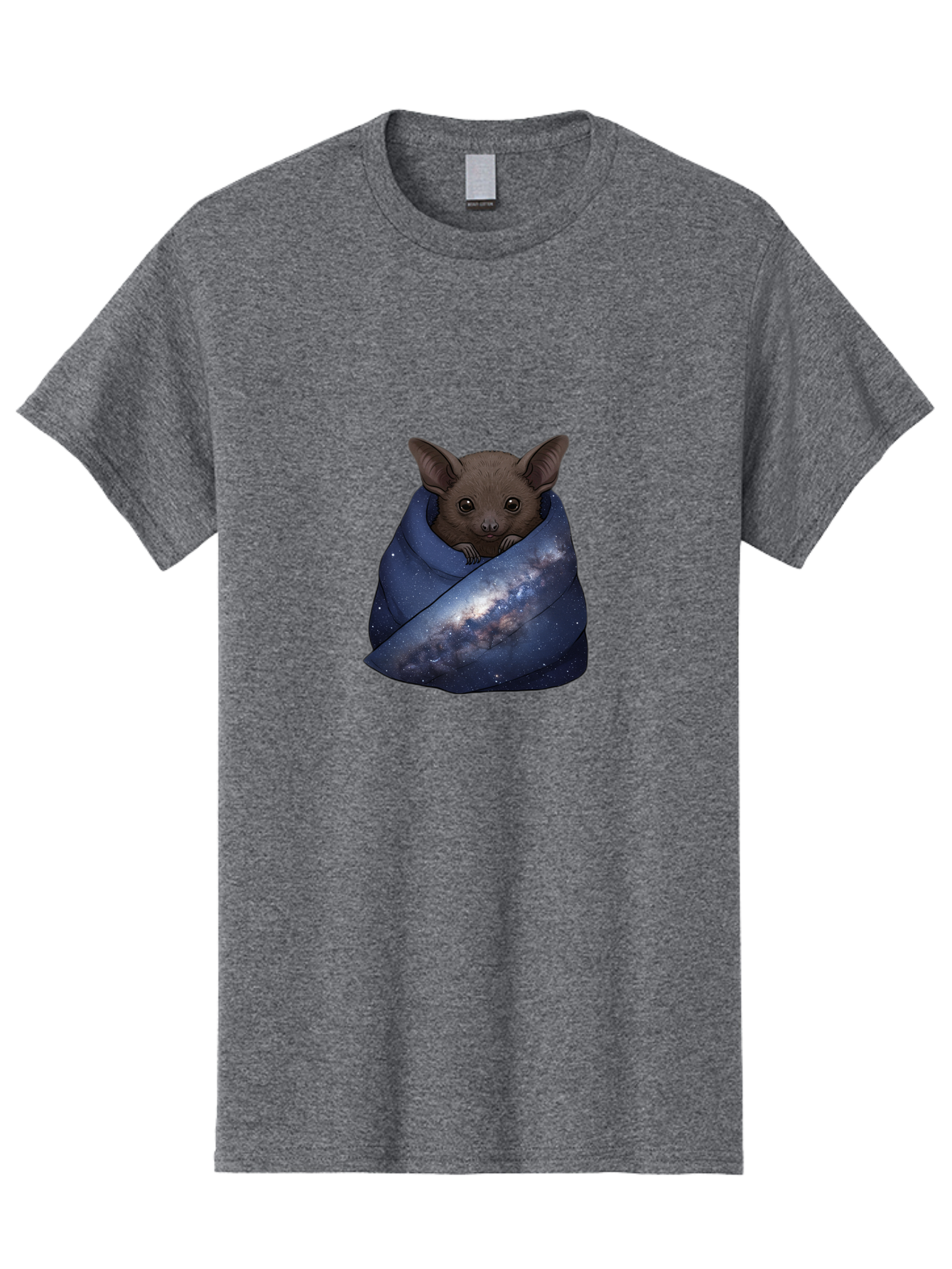 Bat-In-Galaxy-Blanket Men'S Graphic Tee, 100% Cotton, Comfortable Casual Summer Wear, Machine Washable, Vintage Camera, Old Camera, Antique Camera, Black Camera, Classic Photography, Photography Equipment, Nostalgic Device, Film Camera, Bal763