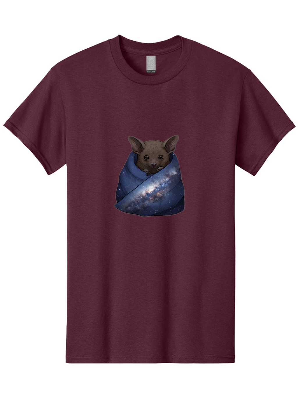 Bat-In-Galaxy-Blanket Men'S Graphic Tee, 100% Cotton, Comfortable Casual Summer Wear, Machine Washable, Vintage Camera, Old Camera, Antique Camera, Black Camera, Classic Photography, Photography Equipment, Nostalgic Device, Film Camera, Bal763
