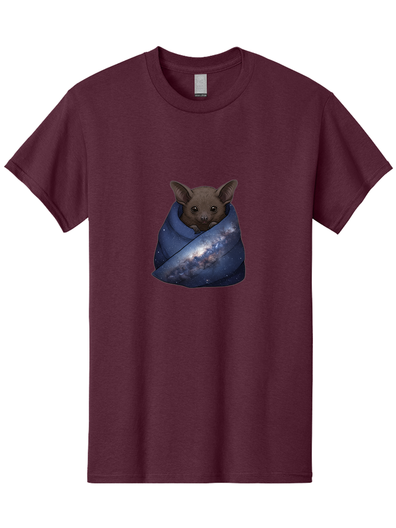 Bat-In-Galaxy-Blanket Men'S Graphic Tee, 100% Cotton, Comfortable Casual Summer Wear, Machine Washable, Vintage Camera, Old Camera, Antique Camera, Black Camera, Classic Photography, Photography Equipment, Nostalgic Device, Film Camera, Bal763