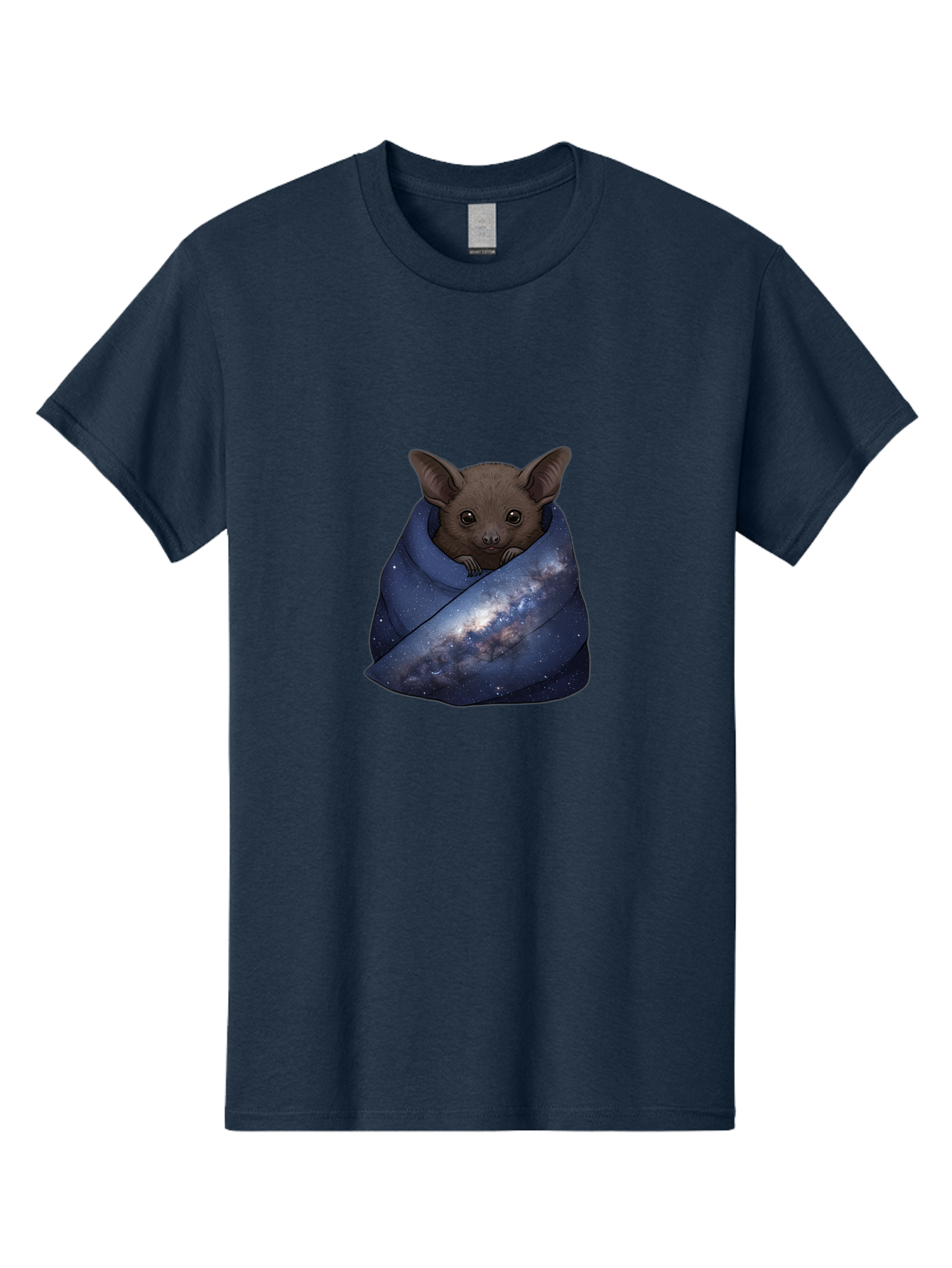 Bat-In-Galaxy-Blanket Men'S Graphic Tee, 100% Cotton, Comfortable Casual Summer Wear, Machine Washable, Vintage Camera, Old Camera, Antique Camera, Black Camera, Classic Photography, Photography Equipment, Nostalgic Device, Film Camera, Bal763