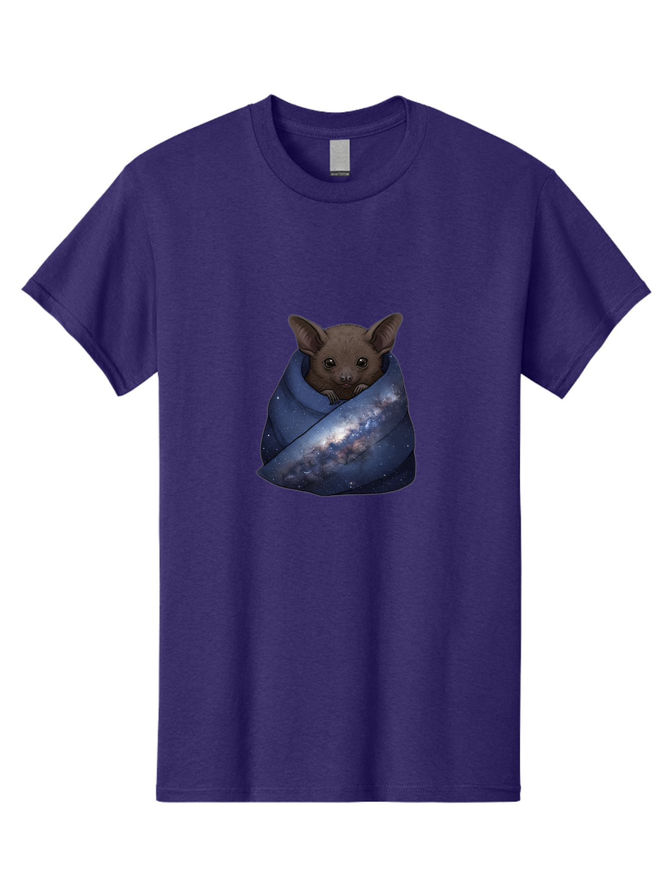 Bat-In-Galaxy-Blanket Men'S Graphic Tee, 100% Cotton, Comfortable Casual Summer Wear, Machine Washable, Vintage Camera, Old Camera, Antique Camera, Black Camera, Classic Photography, Photography Equipment, Nostalgic Device, Film Camera, Bal763