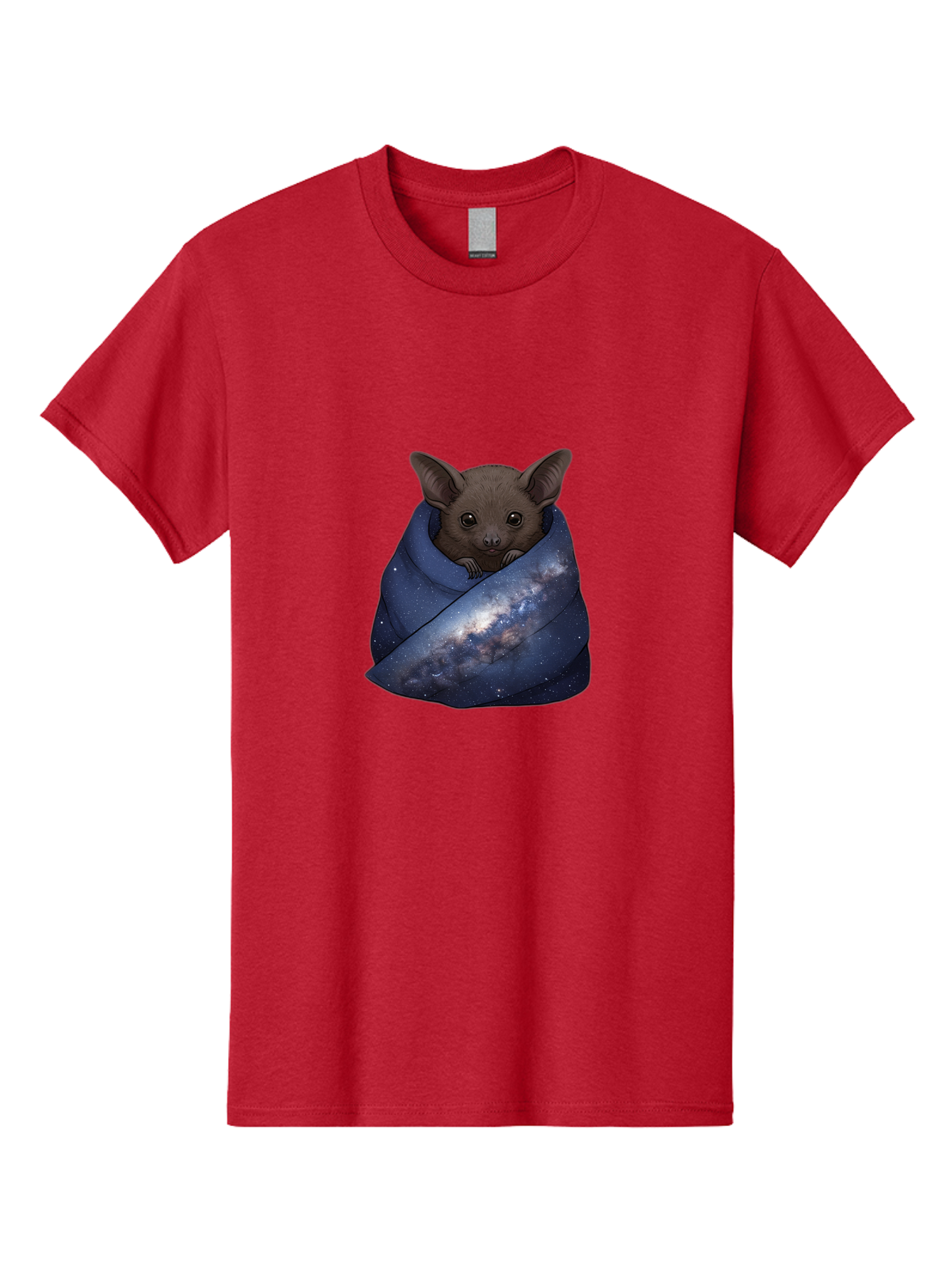 Bat-In-Galaxy-Blanket Men'S Graphic Tee, 100% Cotton, Comfortable Casual Summer Wear, Machine Washable, Vintage Camera, Old Camera, Antique Camera, Black Camera, Classic Photography, Photography Equipment, Nostalgic Device, Film Camera, Bal763