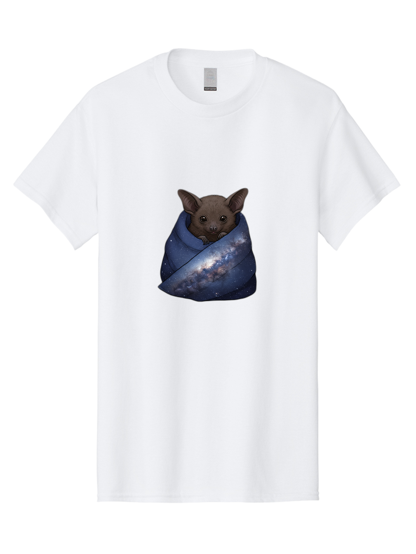 Bat-In-Galaxy-Blanket Men'S Graphic Tee, 100% Cotton, Comfortable Casual Summer Wear, Machine Washable, Vintage Camera, Old Camera, Antique Camera, Black Camera, Classic Photography, Photography Equipment, Nostalgic Device, Film Camera, Bal763
