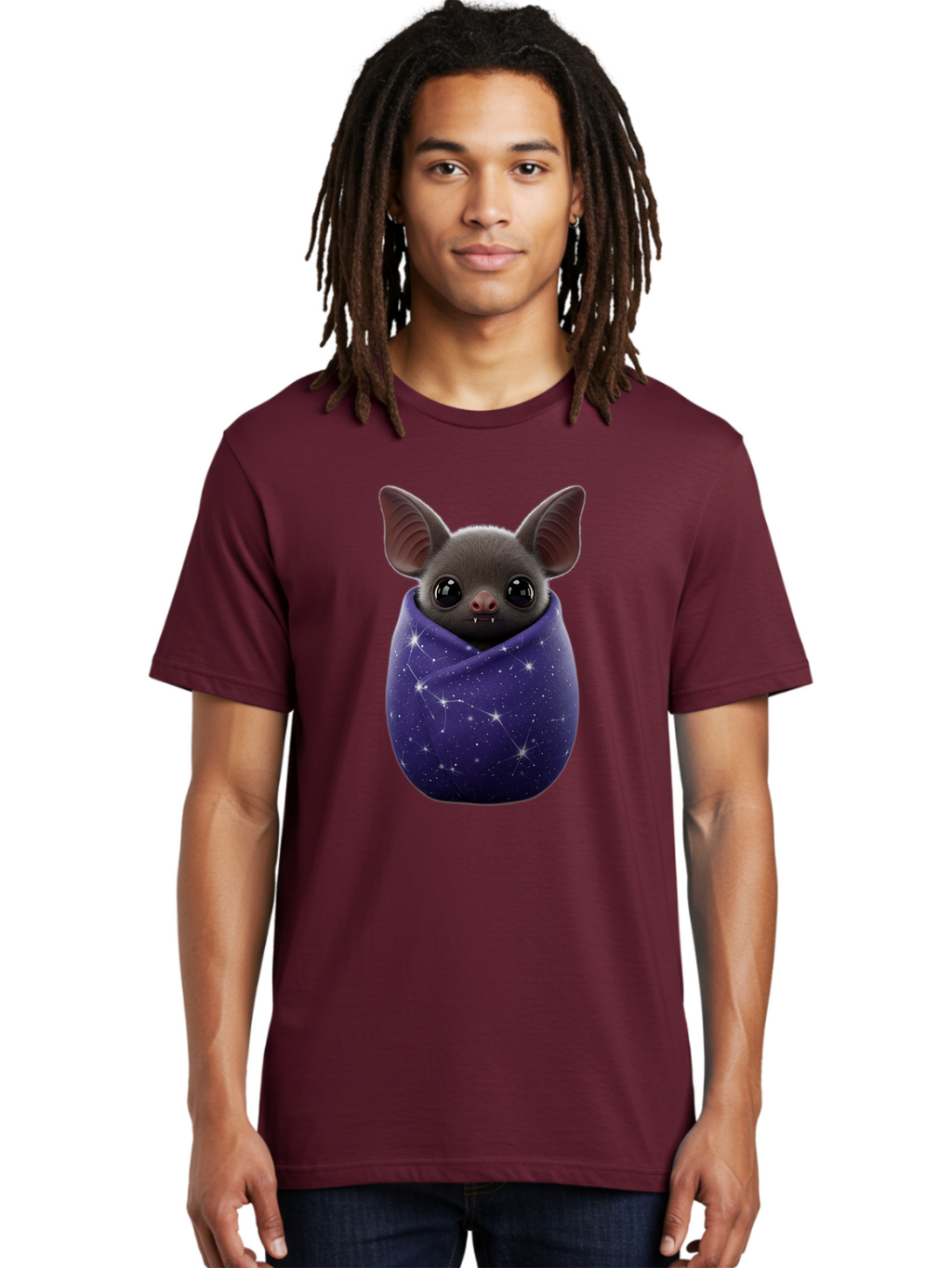 Bat-In-Purple-Cocoon Men'S Graphic Tee, 100% Cotton, Comfortable Casual Summer Wear, Machine Washable, Vintage Camera, Old Camera, Antique Camera, Black Camera, Classic Photography, Photography Equipment, Nostalgic Device, Film Camera, Bal764