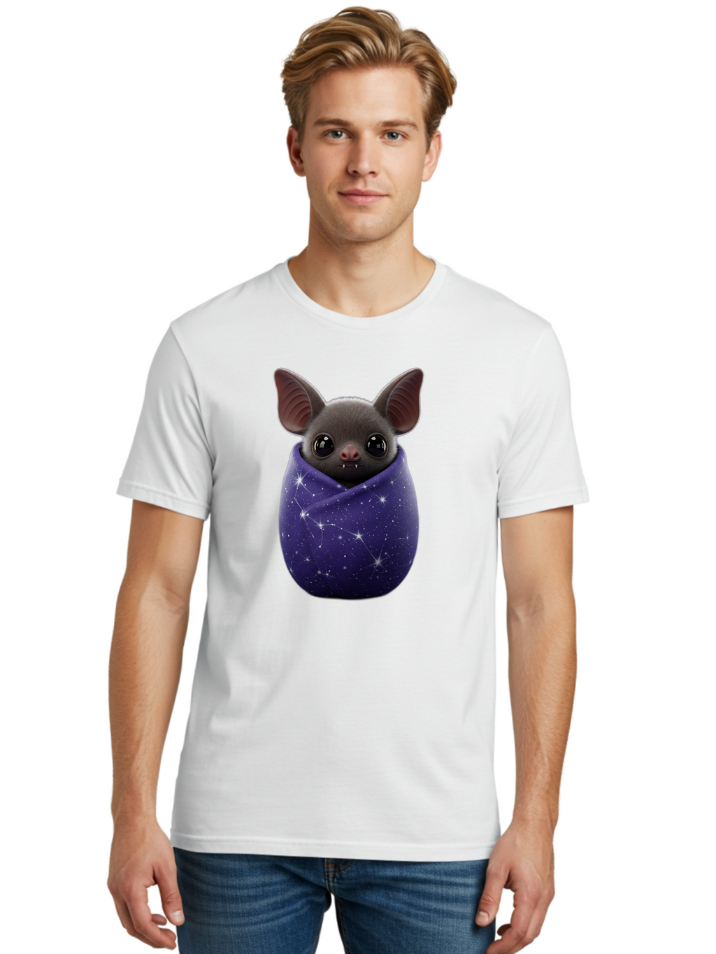 Bat-In-Purple-Cocoon Men'S Graphic Tee, 100% Cotton, Comfortable Casual Summer Wear, Machine Washable, Vintage Camera, Old Camera, Antique Camera, Black Camera, Classic Photography, Photography Equipment, Nostalgic Device, Film Camera, Bal764