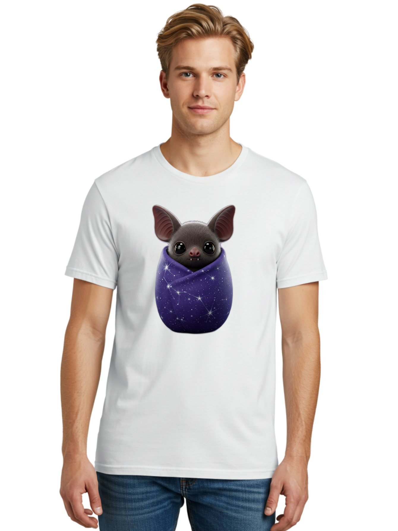 Bat-In-Purple-Cocoon Men'S Graphic Tee, 100% Cotton, Comfortable Casual Summer Wear, Machine Washable, Vintage Camera, Old Camera, Antique Camera, Black Camera, Classic Photography, Photography Equipment, Nostalgic Device, Film Camera, Bal764