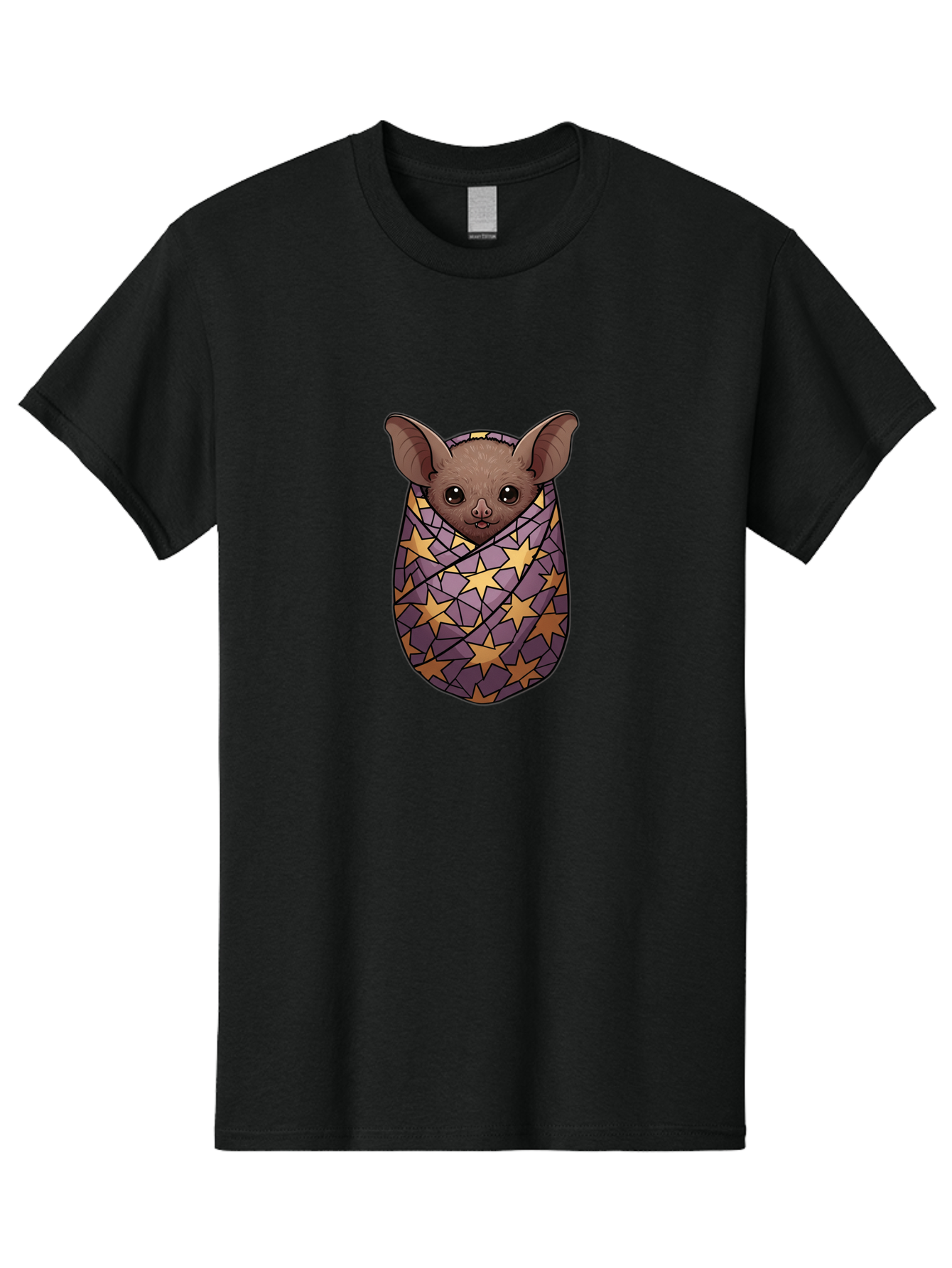 Bat-In-Stars-Blanket-1 Men'S Graphic Tee, 100% Cotton, Comfortable Casual Summer Wear, Machine Washable, Vintage Camera, Old Camera, Antique Camera, Black Camera, Classic Photography, Photography Equipment, Nostalgic Device, Film Camera, Bal766