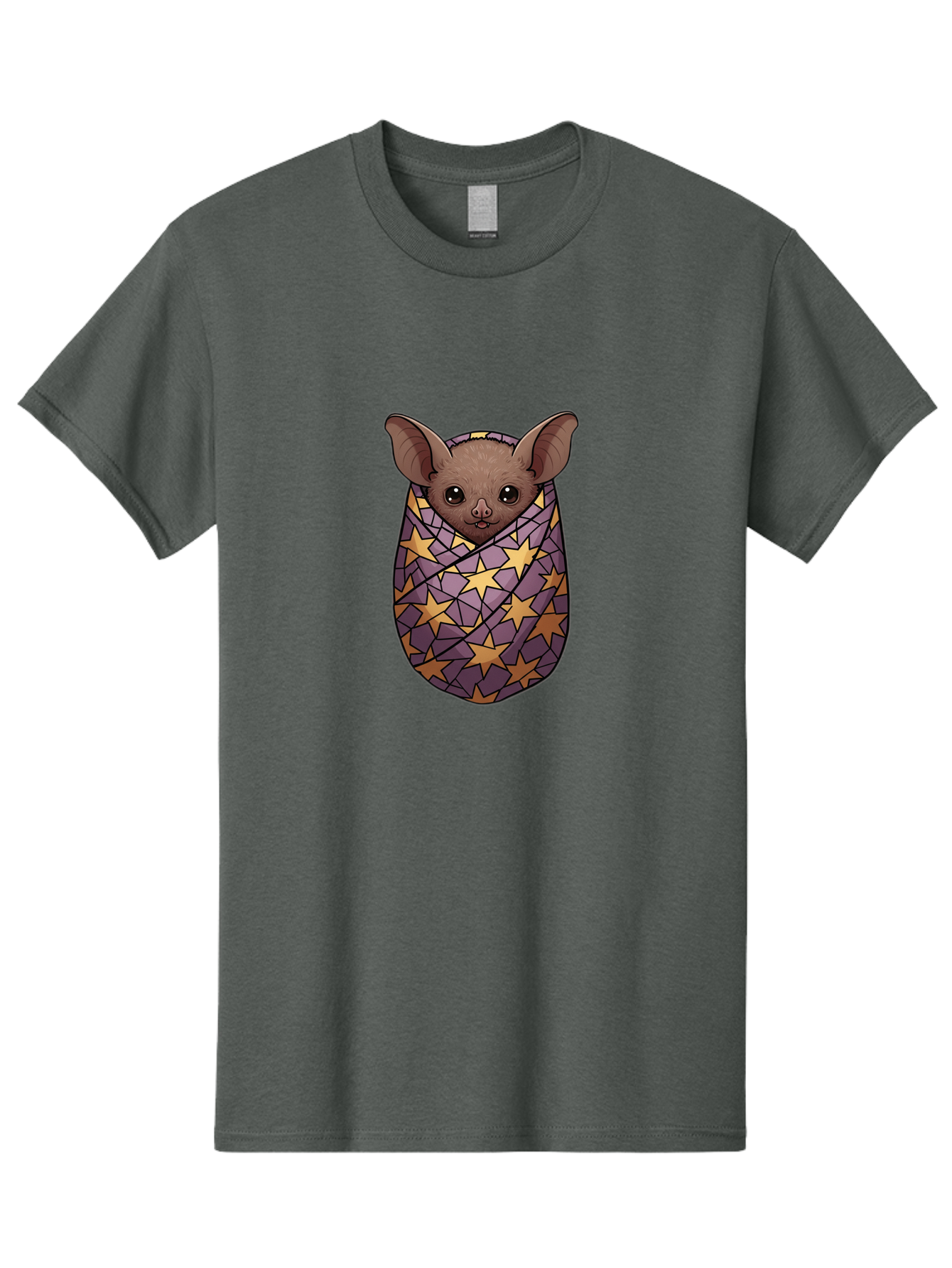 Bat-In-Stars-Blanket-1 Men'S Graphic Tee, 100% Cotton, Comfortable Casual Summer Wear, Machine Washable, Vintage Camera, Old Camera, Antique Camera, Black Camera, Classic Photography, Photography Equipment, Nostalgic Device, Film Camera, Bal766
