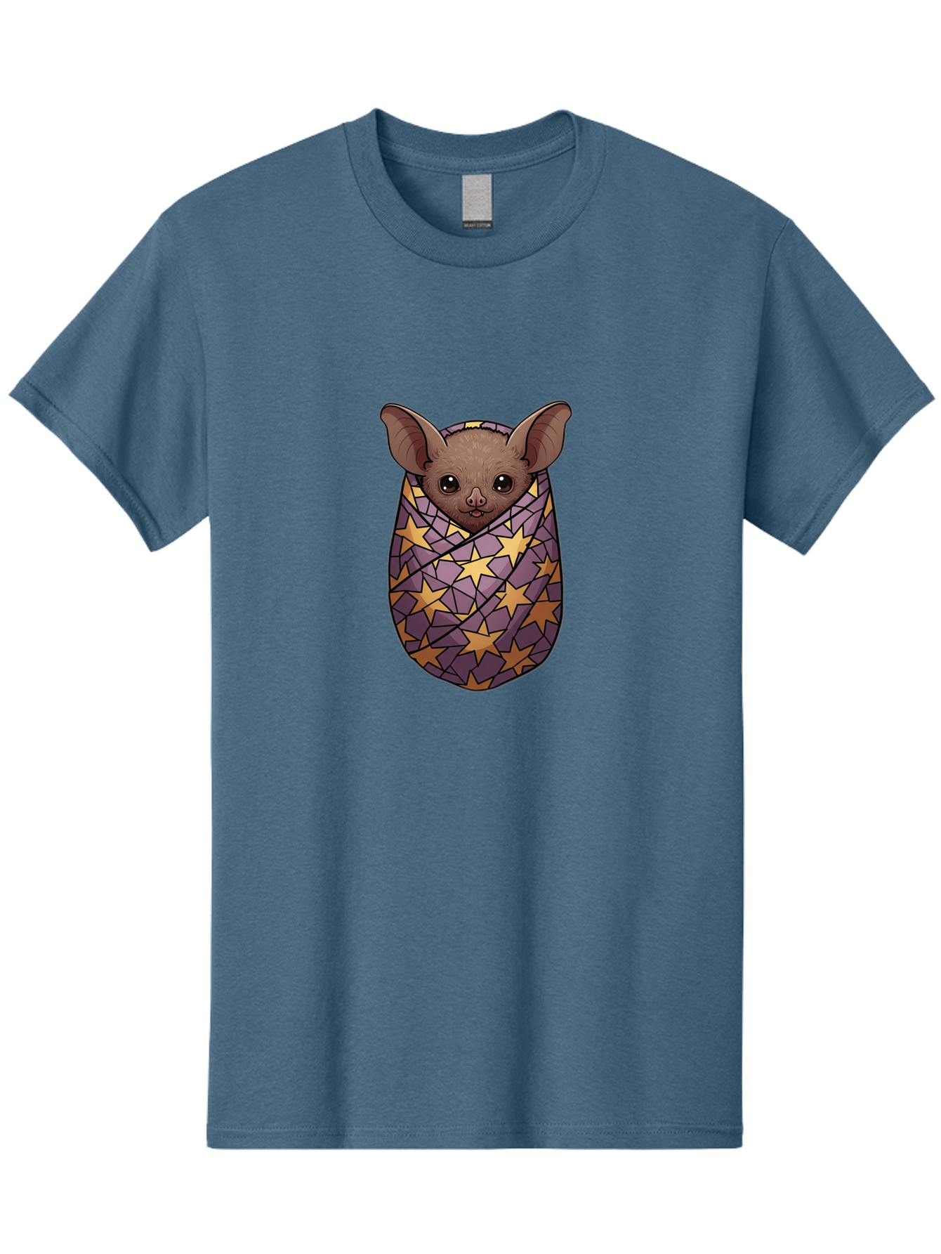 Bat-In-Stars-Blanket-1 Men'S Graphic Tee, 100% Cotton, Comfortable Casual Summer Wear, Machine Washable, Vintage Camera, Old Camera, Antique Camera, Black Camera, Classic Photography, Photography Equipment, Nostalgic Device, Film Camera, Bal766