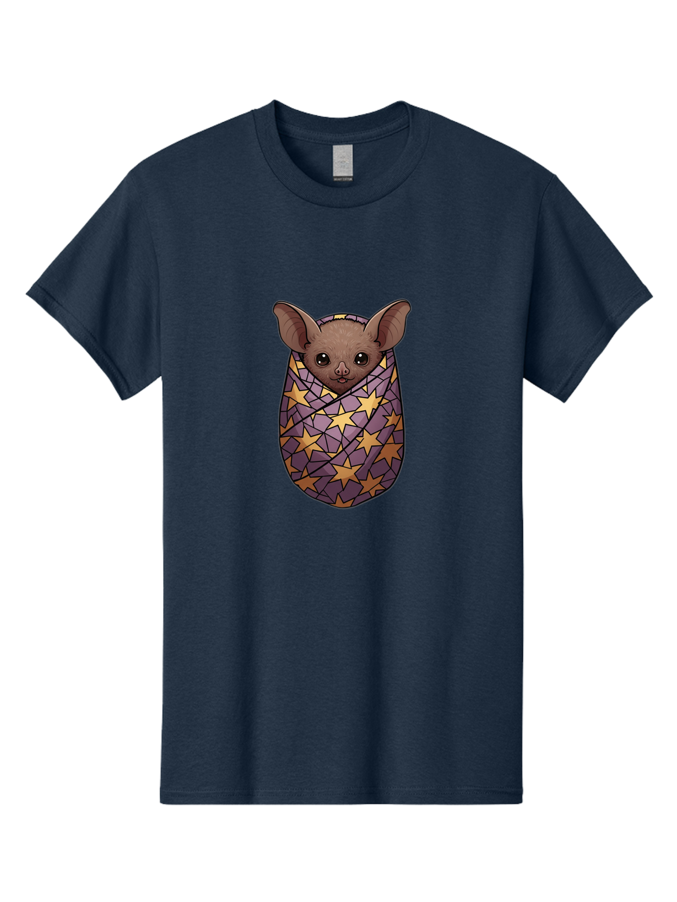 Bat-In-Stars-Blanket-1 Men'S Graphic Tee, 100% Cotton, Comfortable Casual Summer Wear, Machine Washable, Vintage Camera, Old Camera, Antique Camera, Black Camera, Classic Photography, Photography Equipment, Nostalgic Device, Film Camera, Bal766