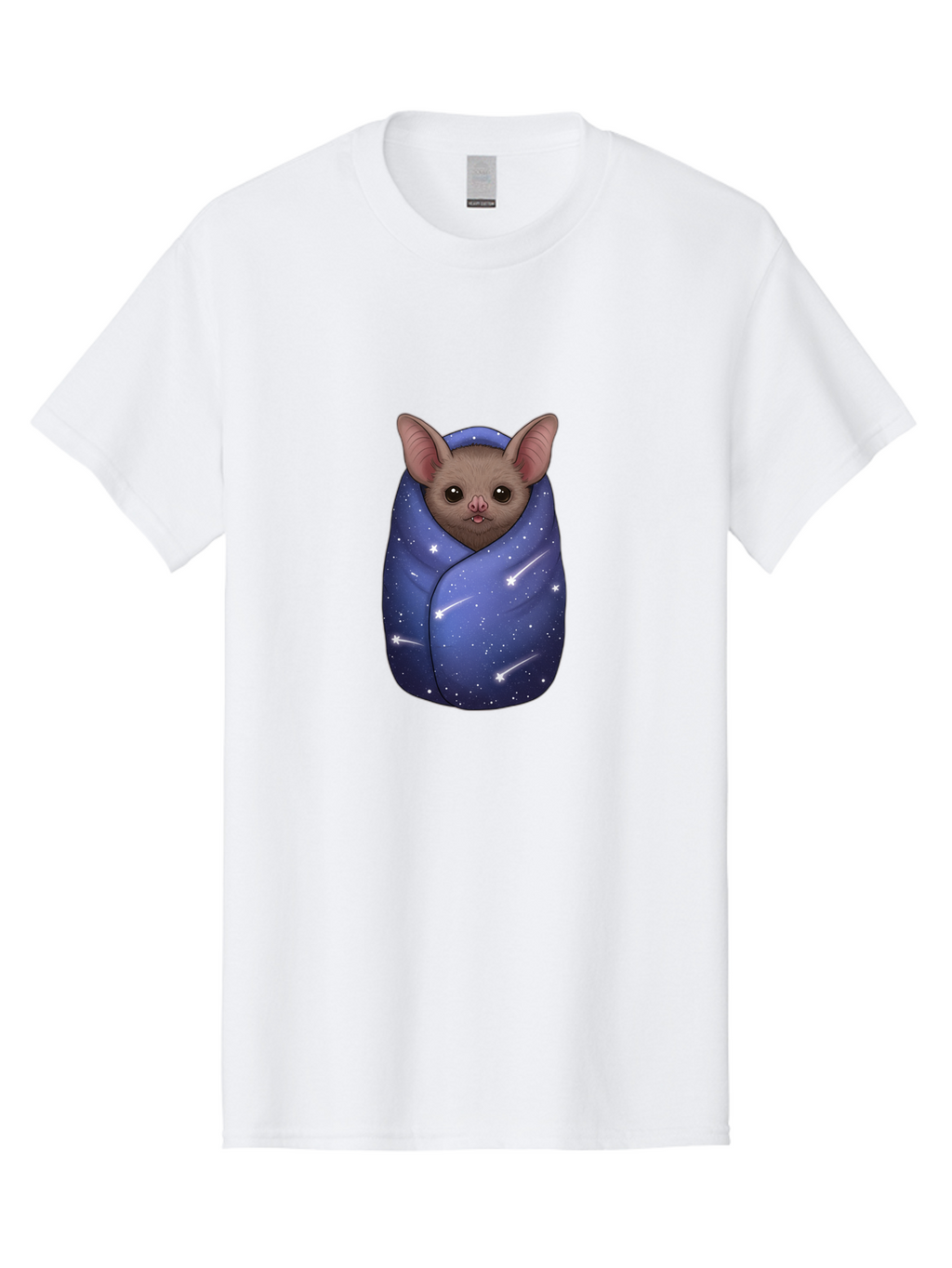 Bat-Wrapped-In-Galaxy-Blanket-2 Men'S Graphic Tee, 100% Cotton, Comfortable Casual Summer Wear, Machine Washable, Vintage Camera, Old Camera, Antique Camera, Black Camera, Classic Photography, Photography Equipment, Nostalgic Device, Bal769