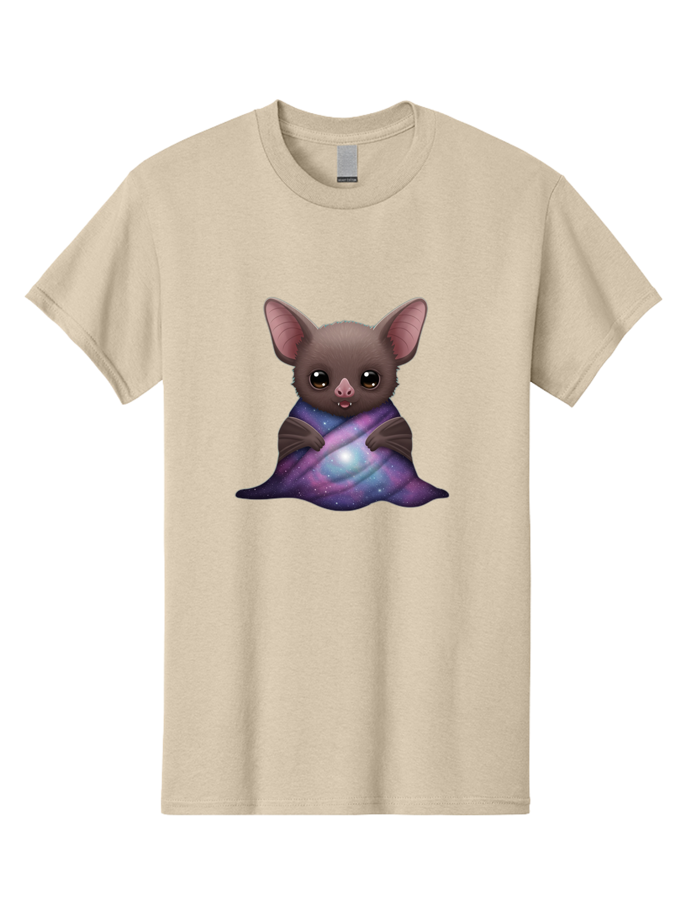 Bat-Wrapped-In-Galaxy-Blanket Men'S Graphic Tee, 100% Cotton, Comfortable Casual Summer Wear, Machine Washable, Vintage Camera, Old Camera, Antique Camera, Black Camera, Classic Photography, Photography Equipment, Nostalgic Device, Bal770