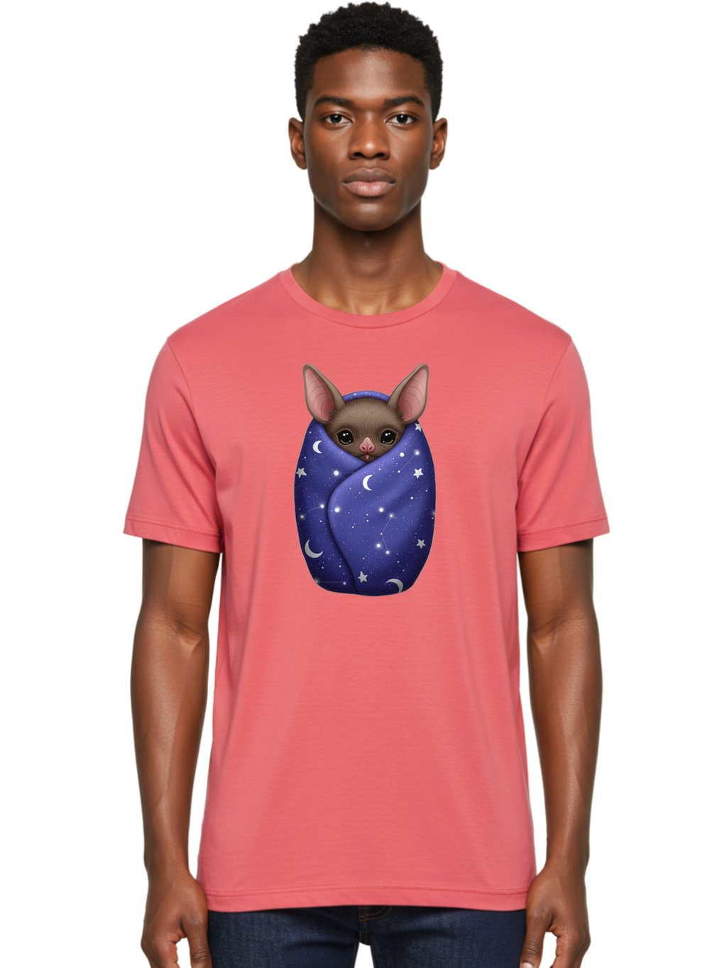 Bat-Wrapped-In-Stars Men'S Graphic Tee, 100% Cotton, Comfortable Casual Summer Wear, Machine Washable, Vintage Camera, Old Camera, Antique Camera, Black Camera, Classic Photography, Photography Equipment, Nostalgic Device, Film Camera, Bal771