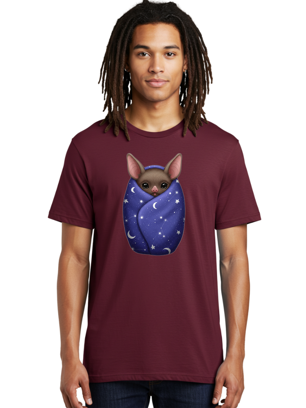 Bat-Wrapped-In-Stars Men'S Graphic Tee, 100% Cotton, Comfortable Casual Summer Wear, Machine Washable, Vintage Camera, Old Camera, Antique Camera, Black Camera, Classic Photography, Photography Equipment, Nostalgic Device, Film Camera, Bal771