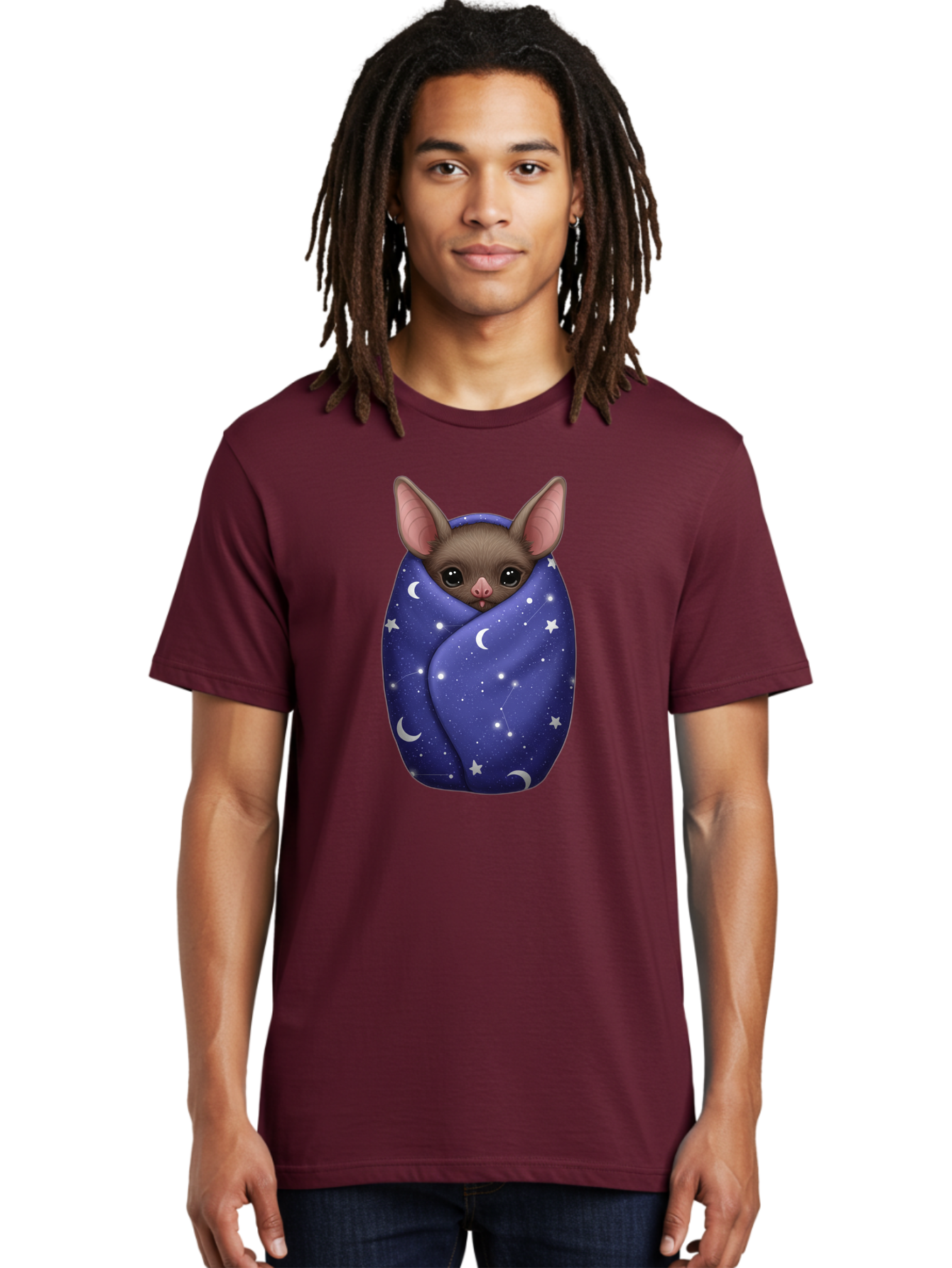 Bat-Wrapped-In-Stars Men'S Graphic Tee, 100% Cotton, Comfortable Casual Summer Wear, Machine Washable, Vintage Camera, Old Camera, Antique Camera, Black Camera, Classic Photography, Photography Equipment, Nostalgic Device, Film Camera, Bal771