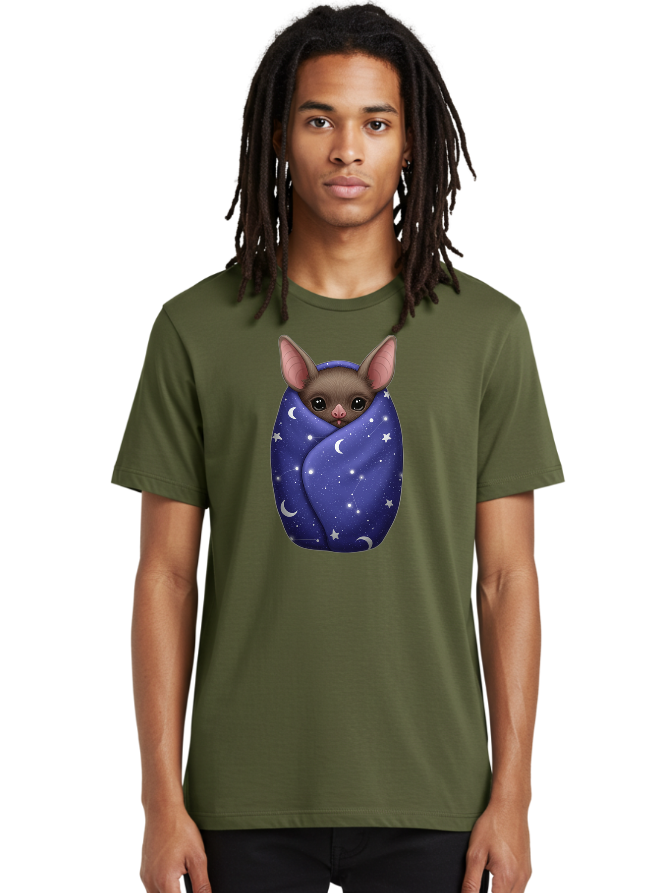 Bat-Wrapped-In-Stars Men'S Graphic Tee, 100% Cotton, Comfortable Casual Summer Wear, Machine Washable, Vintage Camera, Old Camera, Antique Camera, Black Camera, Classic Photography, Photography Equipment, Nostalgic Device, Film Camera, Bal771