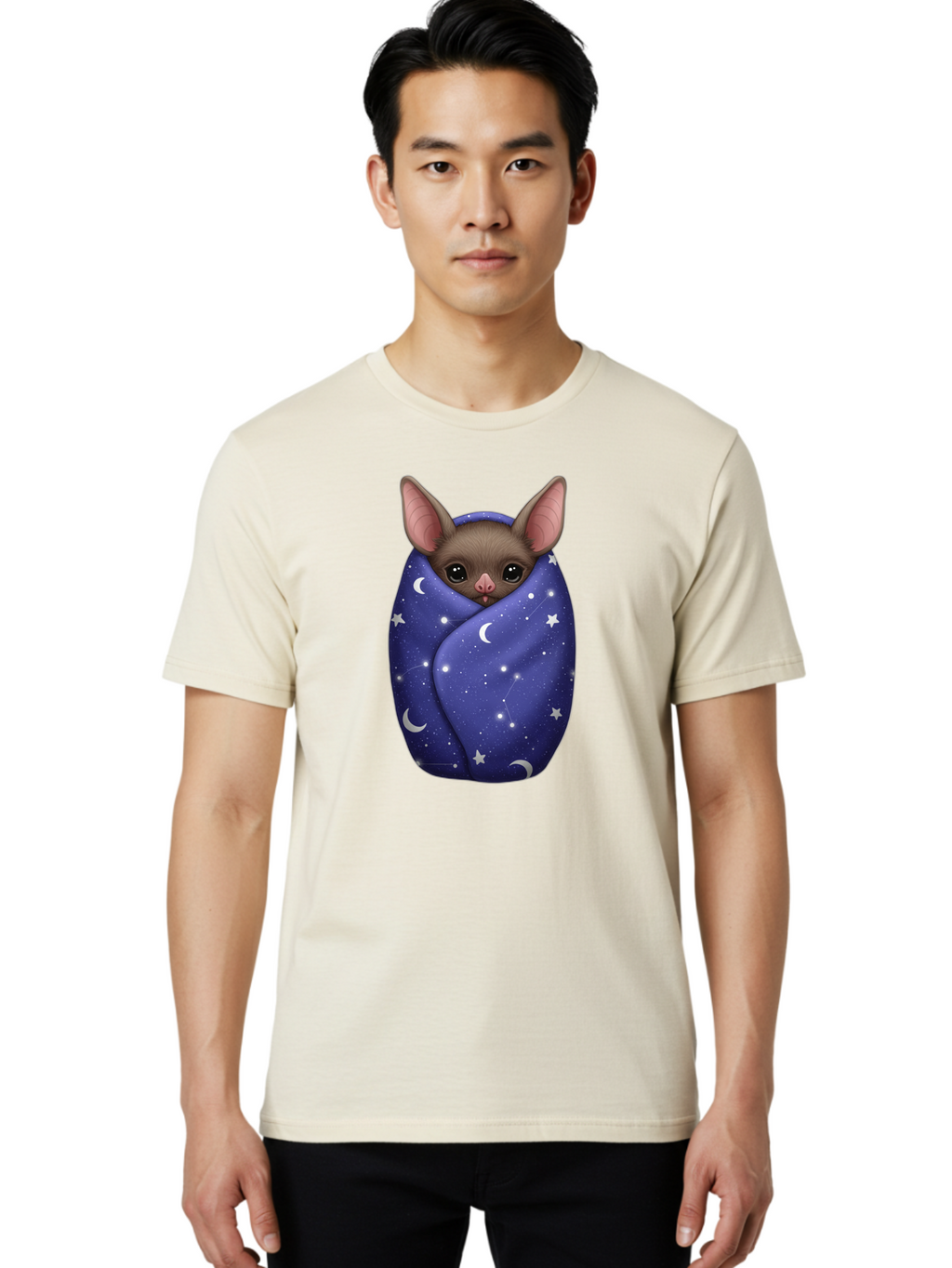 Bat-Wrapped-In-Stars Men'S Graphic Tee, 100% Cotton, Comfortable Casual Summer Wear, Machine Washable, Vintage Camera, Old Camera, Antique Camera, Black Camera, Classic Photography, Photography Equipment, Nostalgic Device, Film Camera, Bal771
