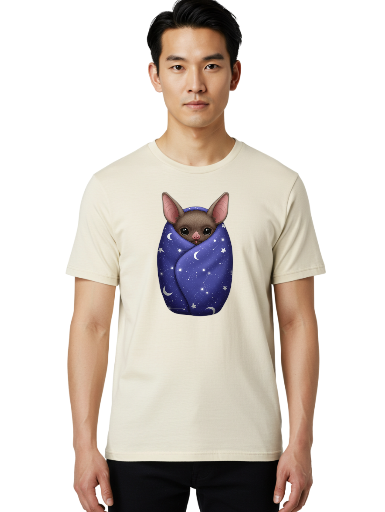 Bat-Wrapped-In-Stars Men'S Graphic Tee, 100% Cotton, Comfortable Casual Summer Wear, Machine Washable, Vintage Camera, Old Camera, Antique Camera, Black Camera, Classic Photography, Photography Equipment, Nostalgic Device, Film Camera, Bal771