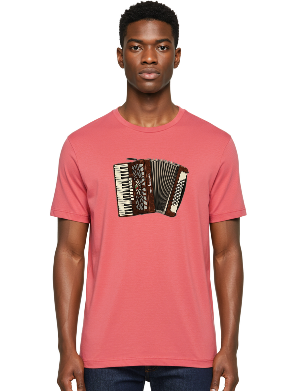 Bavaria-Accordian Men'S Graphic Tee, 100% Cotton, Comfortable Casual Summer Wear, Machine Washable, Vintage Camera, Old Camera, Antique Camera, Black Camera, Classic Photography, Photography Equipment, Nostalgic Device, Film Camera, Camera Art Bal772
