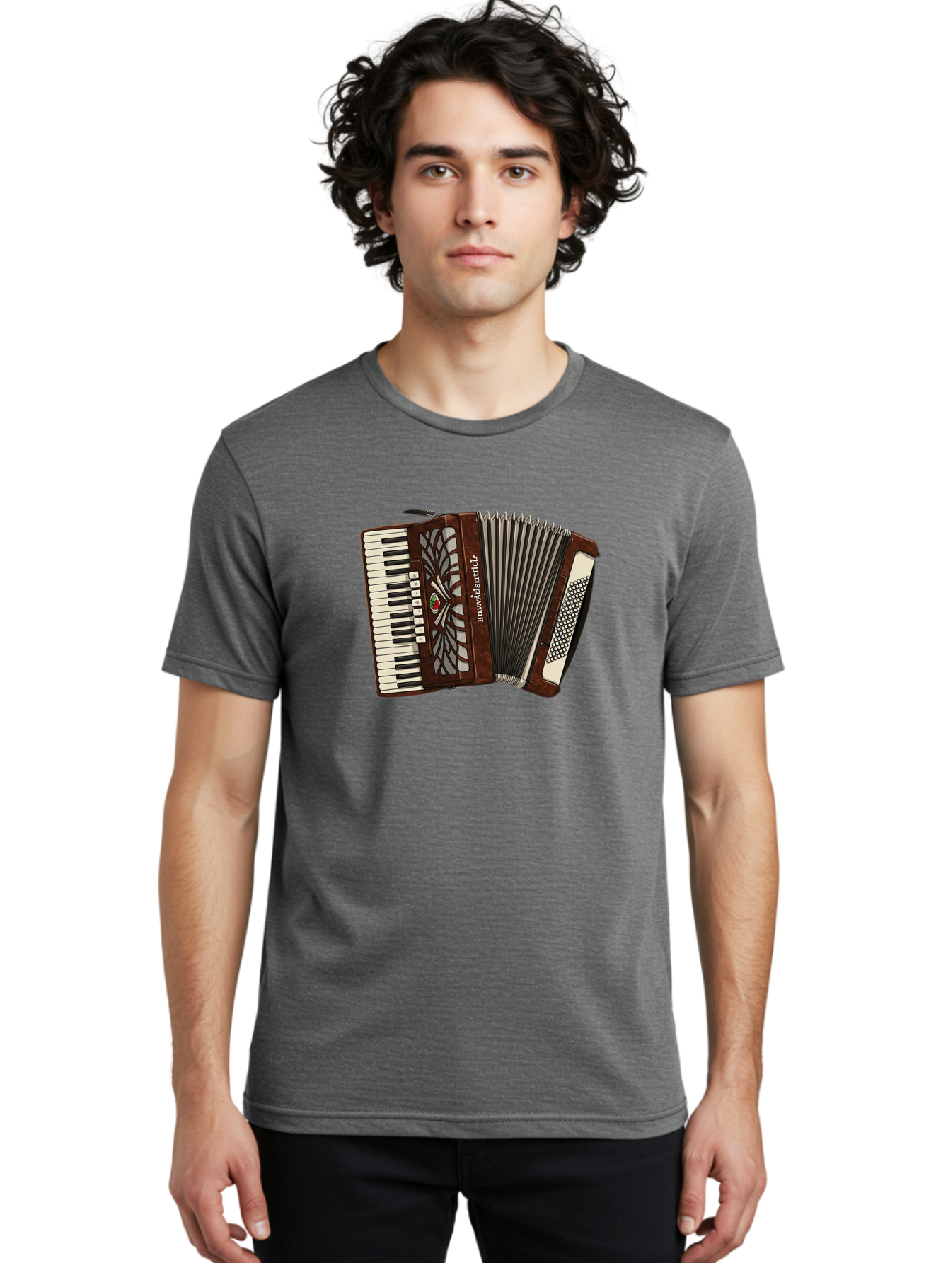 Bavaria-Accordian Men'S Graphic Tee, 100% Cotton, Comfortable Casual Summer Wear, Machine Washable, Vintage Camera, Old Camera, Antique Camera, Black Camera, Classic Photography, Photography Equipment, Nostalgic Device, Film Camera, Camera Art Bal772