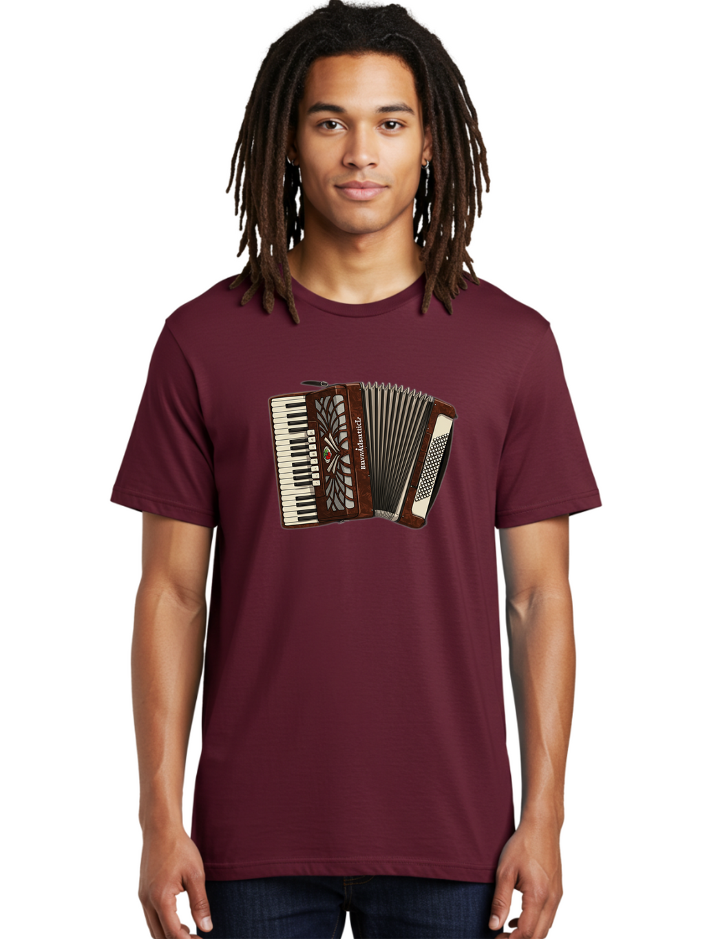 Bavaria-Accordian Men'S Graphic Tee, 100% Cotton, Comfortable Casual Summer Wear, Machine Washable, Vintage Camera, Old Camera, Antique Camera, Black Camera, Classic Photography, Photography Equipment, Nostalgic Device, Film Camera, Camera Art Bal772