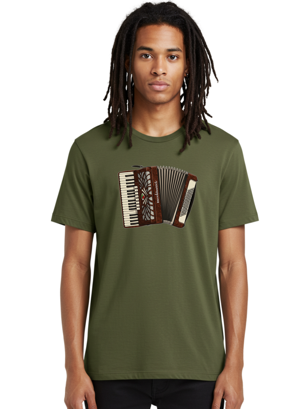 Bavaria-Accordian Men'S Graphic Tee, 100% Cotton, Comfortable Casual Summer Wear, Machine Washable, Vintage Camera, Old Camera, Antique Camera, Black Camera, Classic Photography, Photography Equipment, Nostalgic Device, Film Camera, Camera Art Bal772