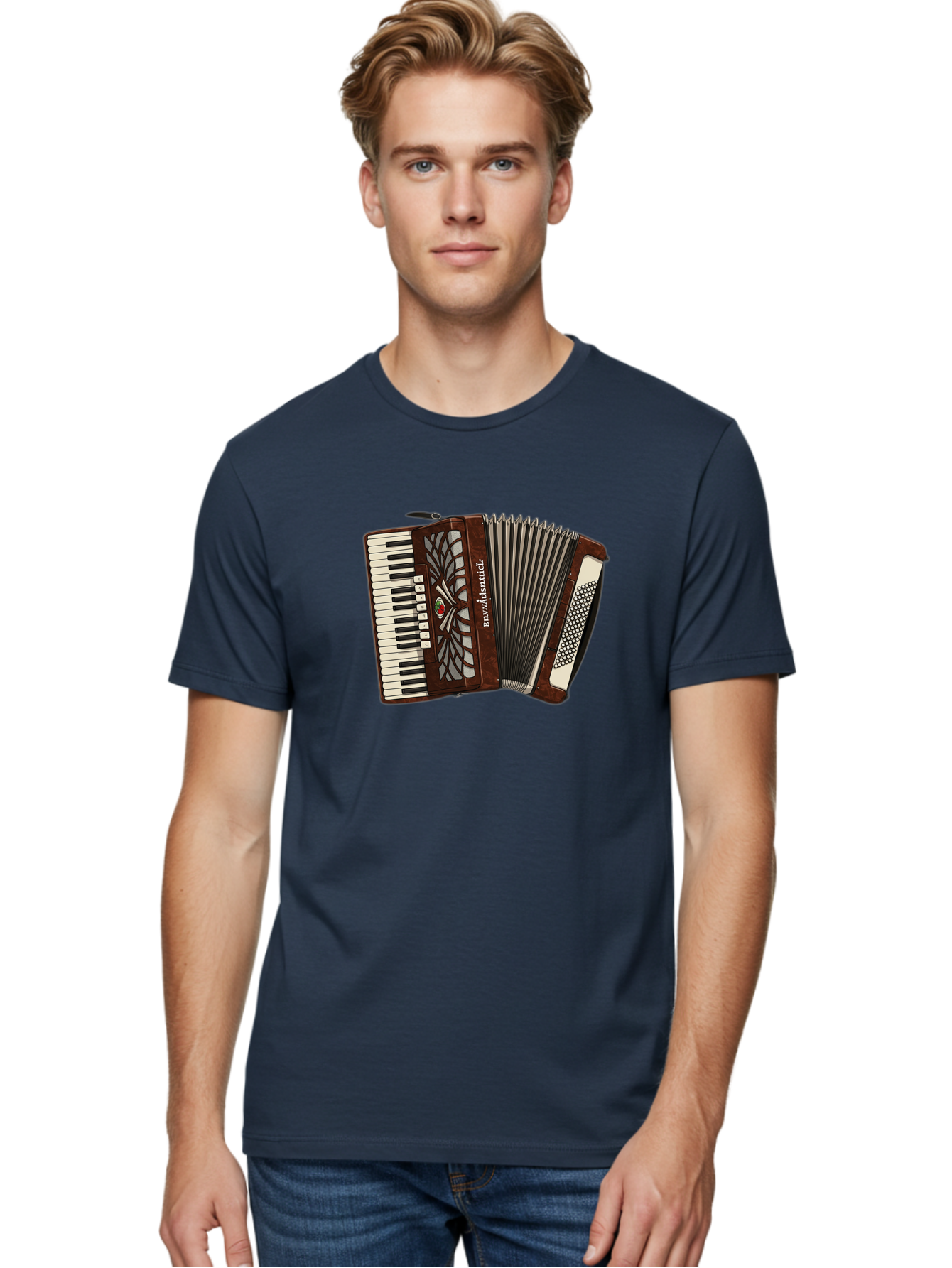 Bavaria-Accordian Men'S Graphic Tee, 100% Cotton, Comfortable Casual Summer Wear, Machine Washable, Vintage Camera, Old Camera, Antique Camera, Black Camera, Classic Photography, Photography Equipment, Nostalgic Device, Film Camera, Camera Art Bal772