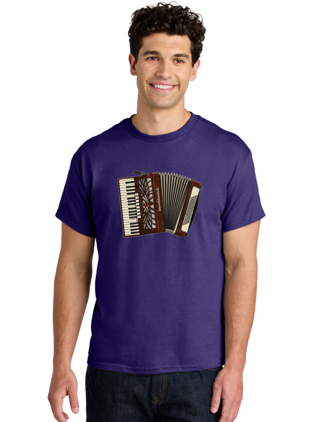 Bavaria-Accordian Men'S Graphic Tee, 100% Cotton, Comfortable Casual Summer Wear, Machine Washable, Vintage Camera, Old Camera, Antique Camera, Black Camera, Classic Photography, Photography Equipment, Nostalgic Device, Film Camera, Camera Art Bal772