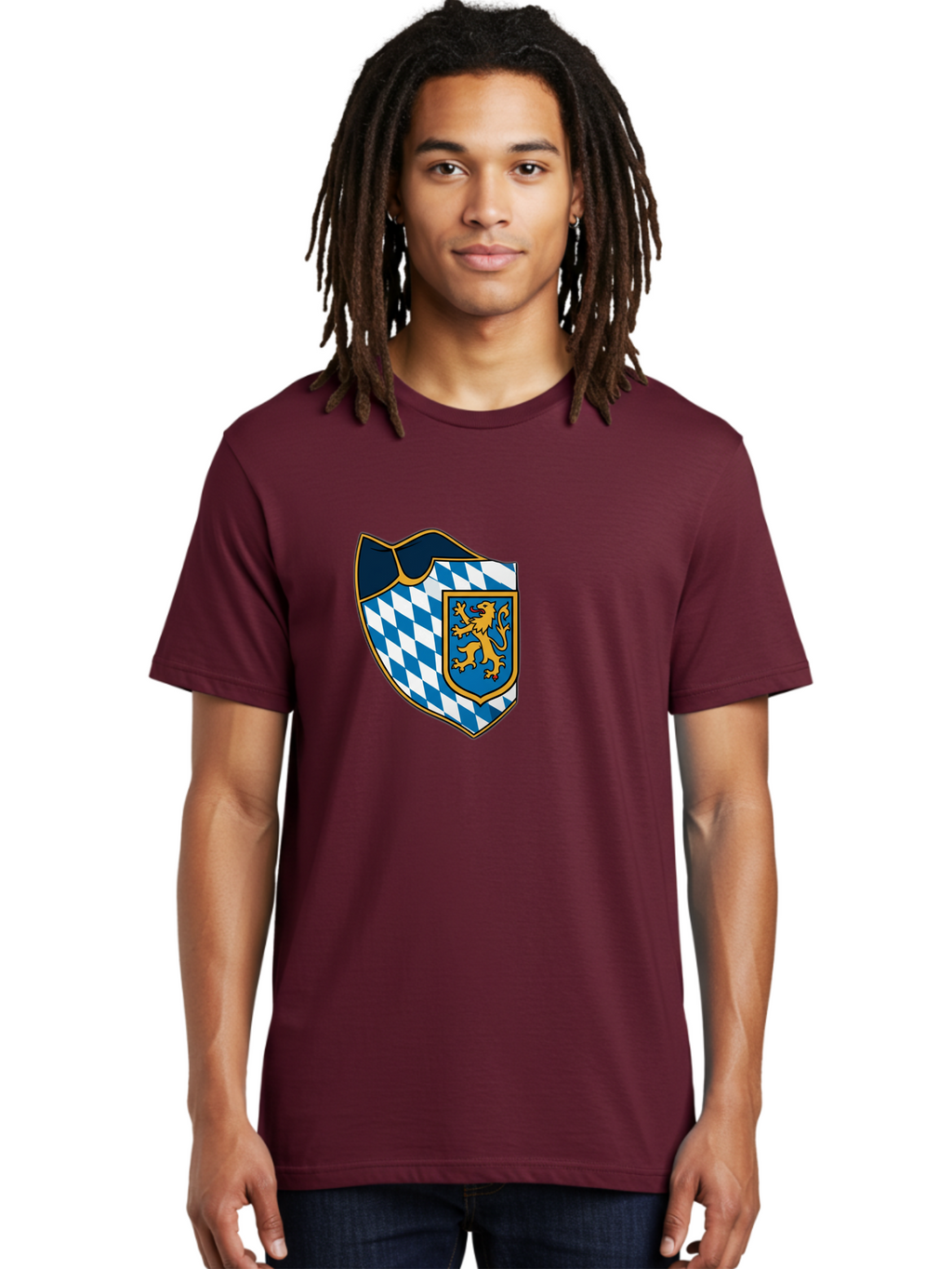 Bavarian-Coat-Of-Arms Men'S Graphic Tee, 100% Cotton, Comfortable Casual Summer Wear, Machine Washable, Vintage Camera, Old Camera, Antique Camera, Black Camera, Classic Photography, Photography Equipment, Nostalgic Device, Film Camera, Bal774