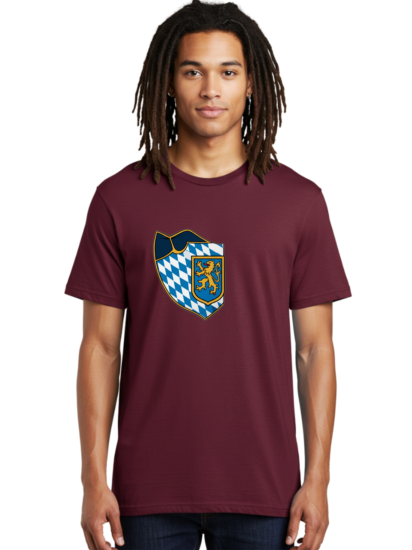 Bavarian-Coat-Of-Arms Men'S Graphic Tee, 100% Cotton, Comfortable Casual Summer Wear, Machine Washable, Vintage Camera, Old Camera, Antique Camera, Black Camera, Classic Photography, Photography Equipment, Nostalgic Device, Film Camera, Bal774